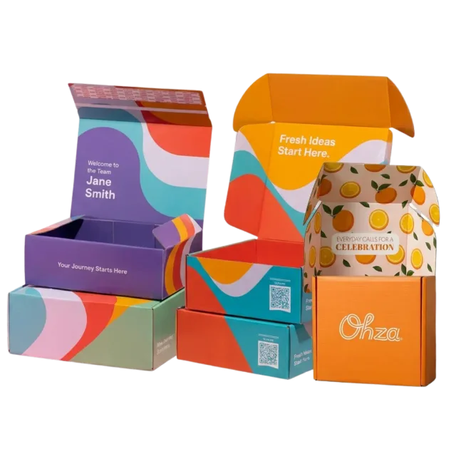White Cardboard sleeve and tray boxes