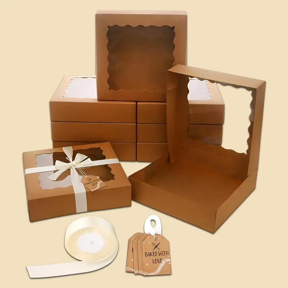 Custom brown bakery box from Horizons Packaging