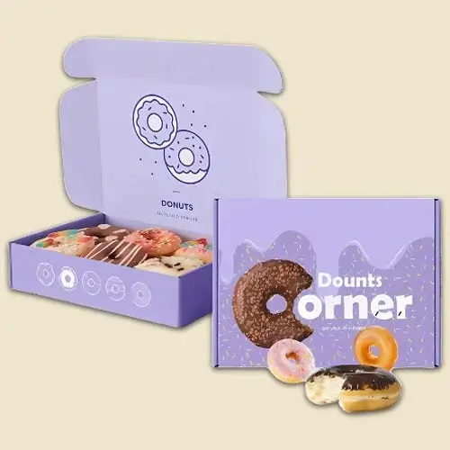 Custom donut box from Horizons Packaging