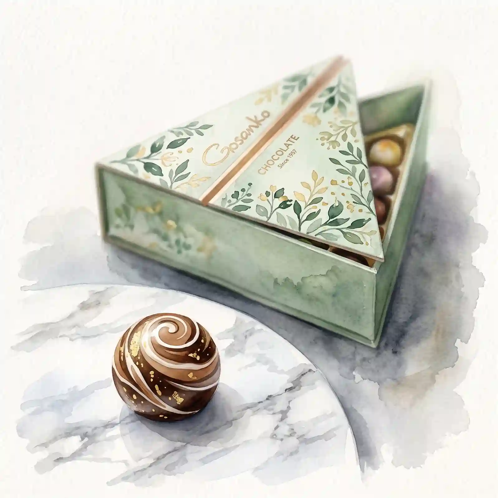 Custom chocolate bomb box from Horizons Packaging