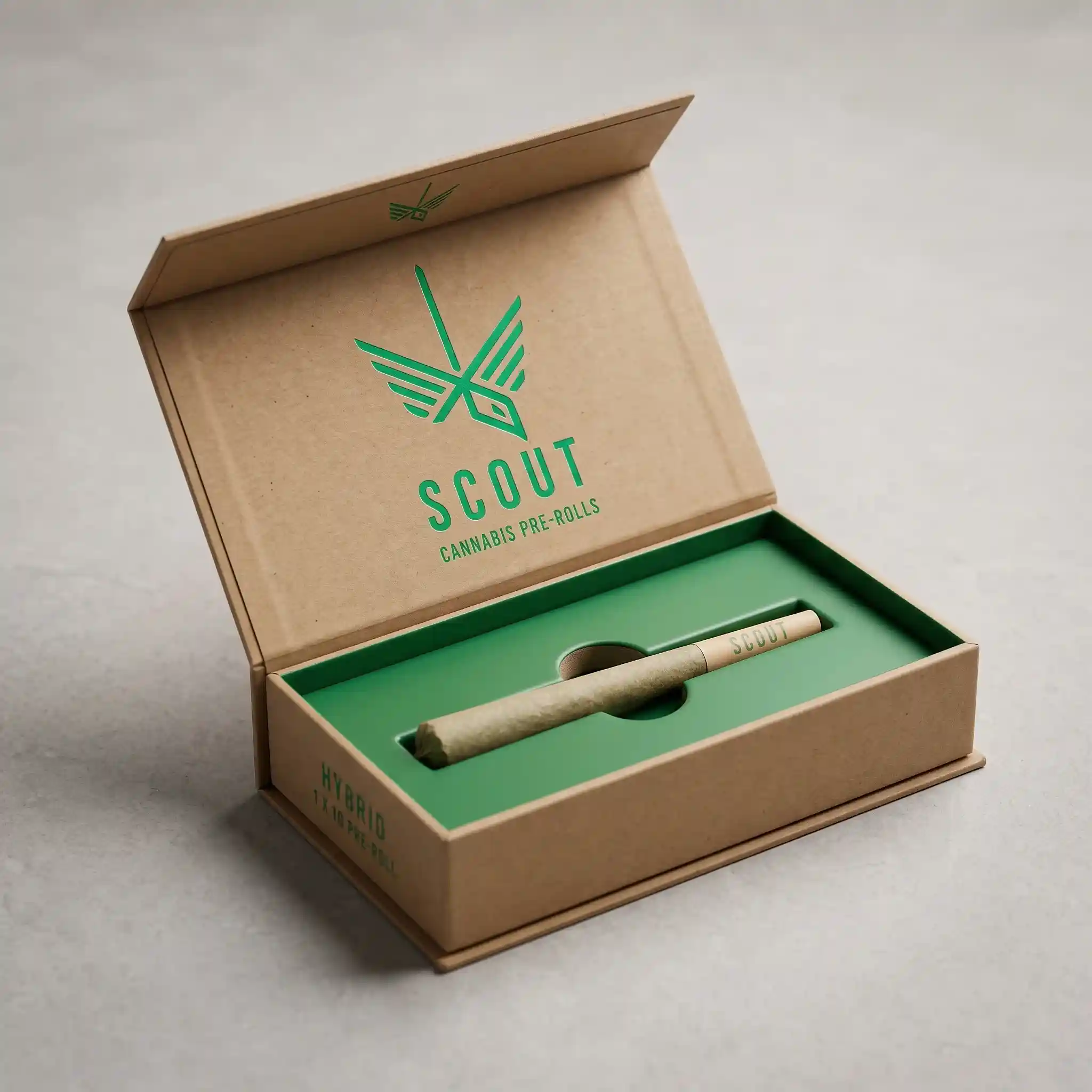 Custom kraft pre roll box from Horizons Packaging