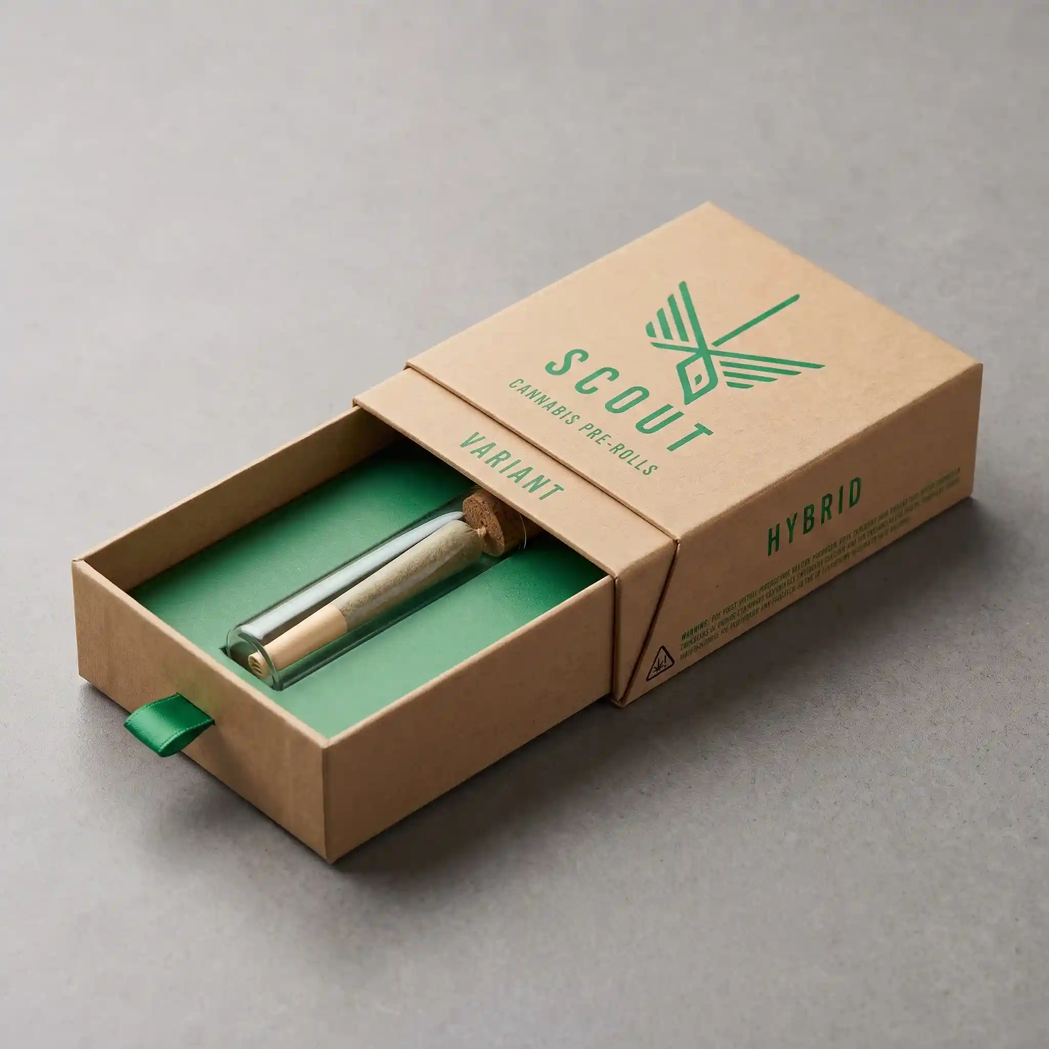 Custom kraft pre roll box from Horizons Packaging