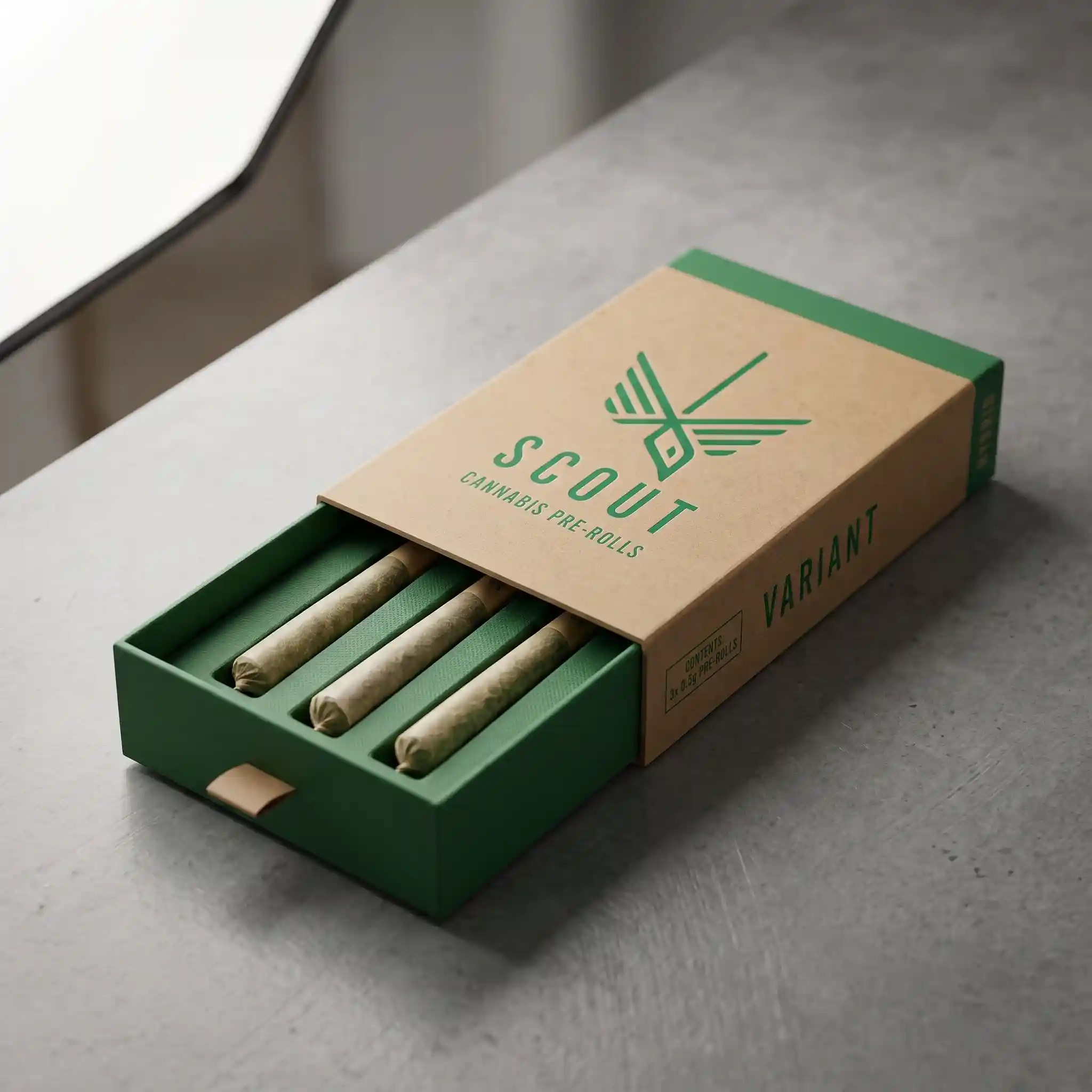 Custom kraft pre roll box from Horizons Packaging