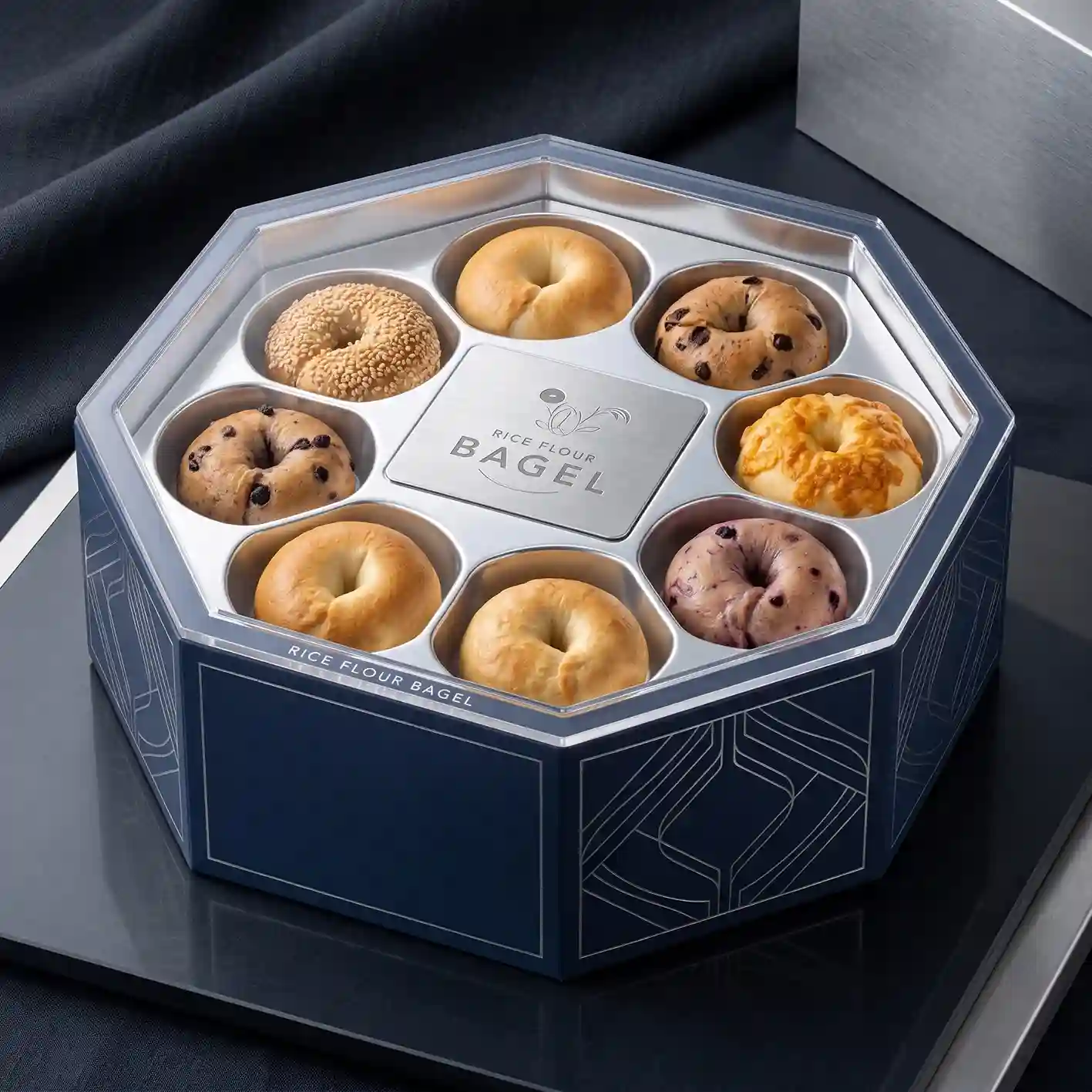 Custom bagel box from Horizons Packaging