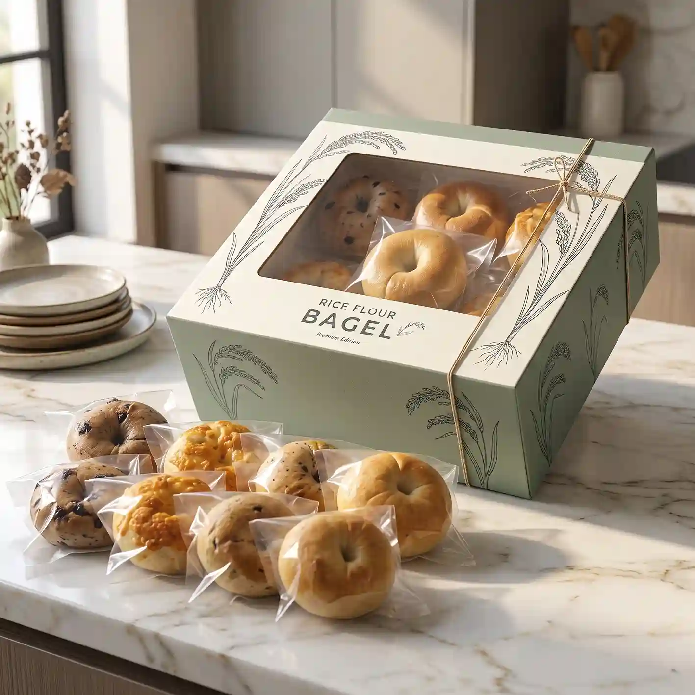 Custom bagel box from Horizons Packaging