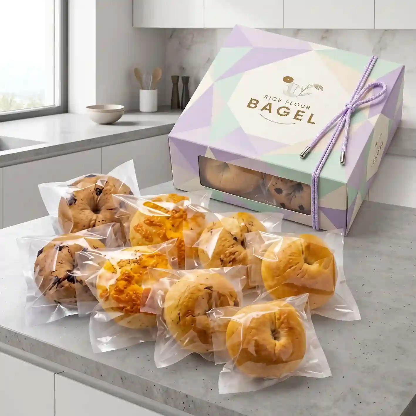 Custom bagel box from Horizons Packaging