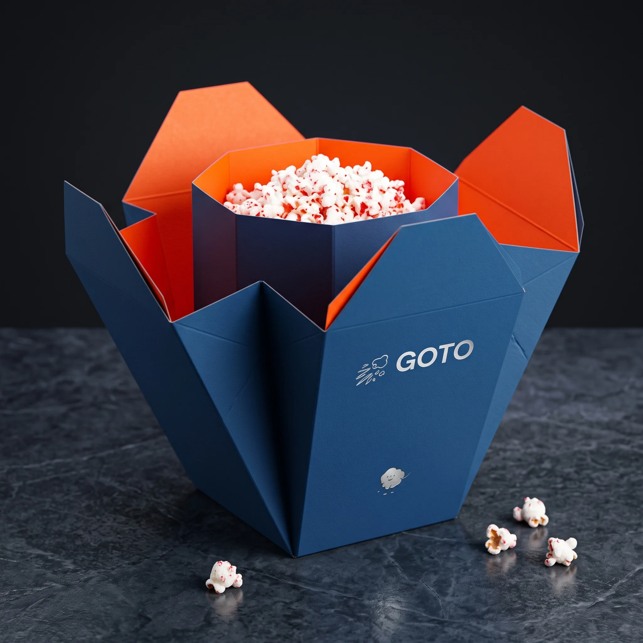 Custom popcorn box from Horizons Packaging