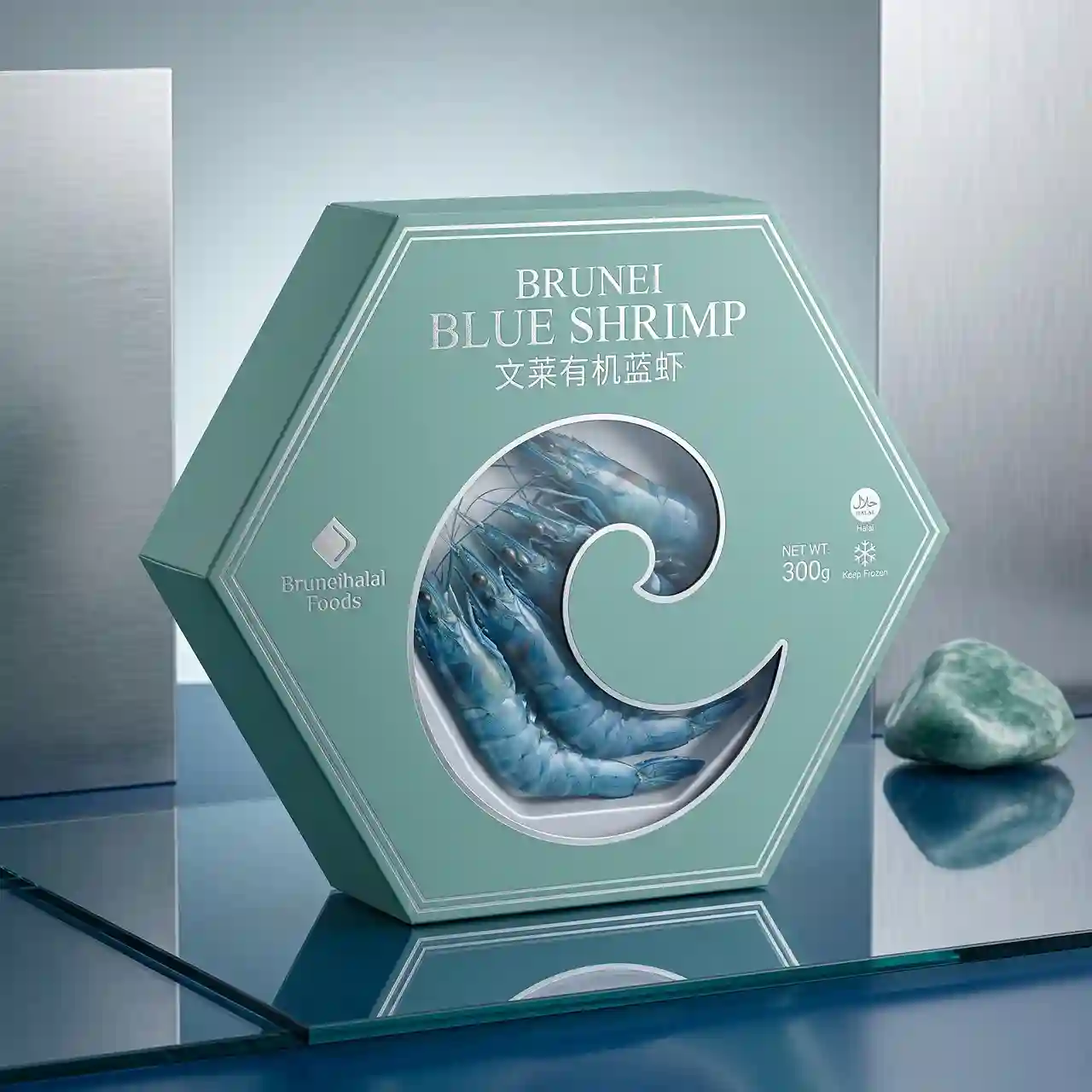 Custom shrimp box from Horizons Packaging