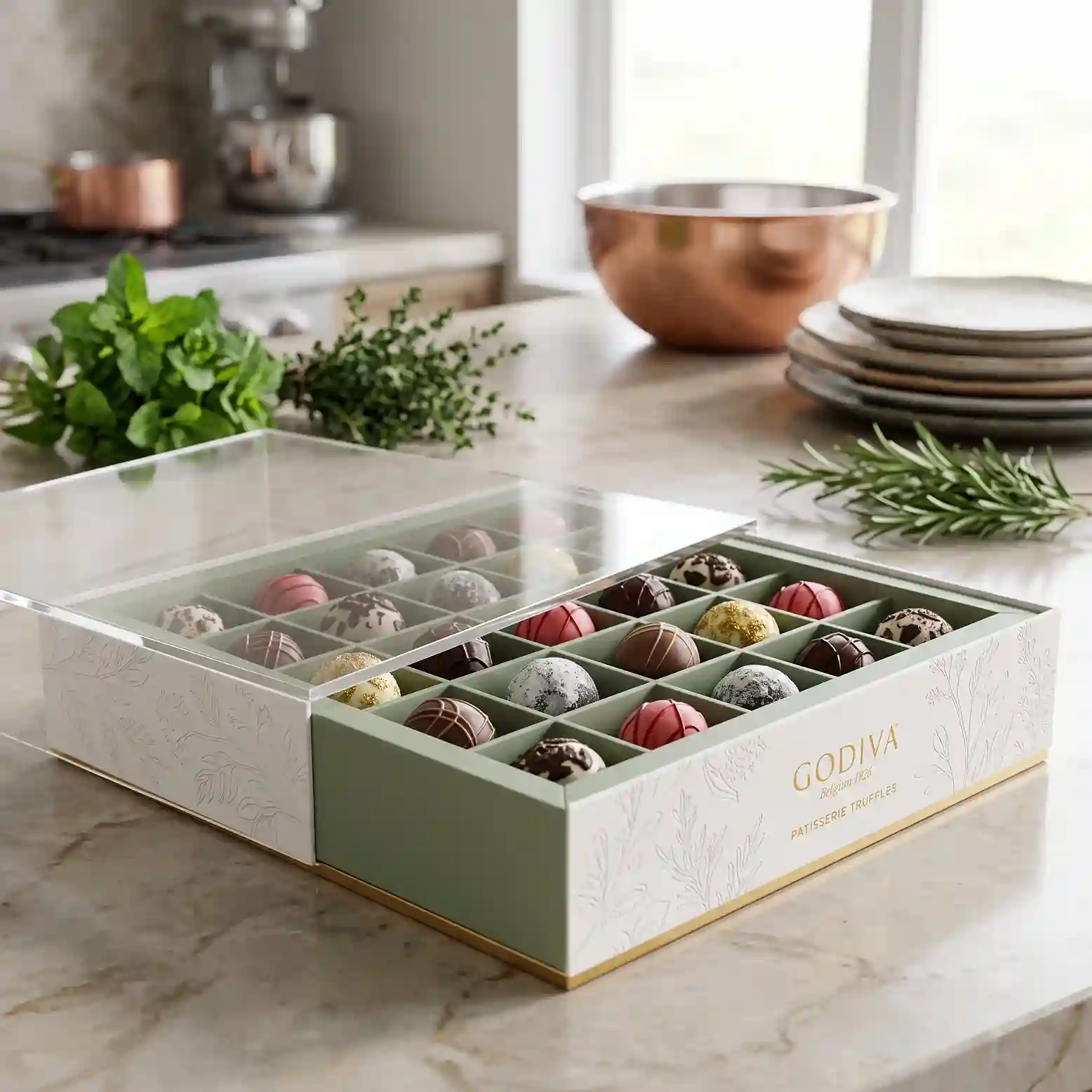 Custom truffle box from Horizons Packaging