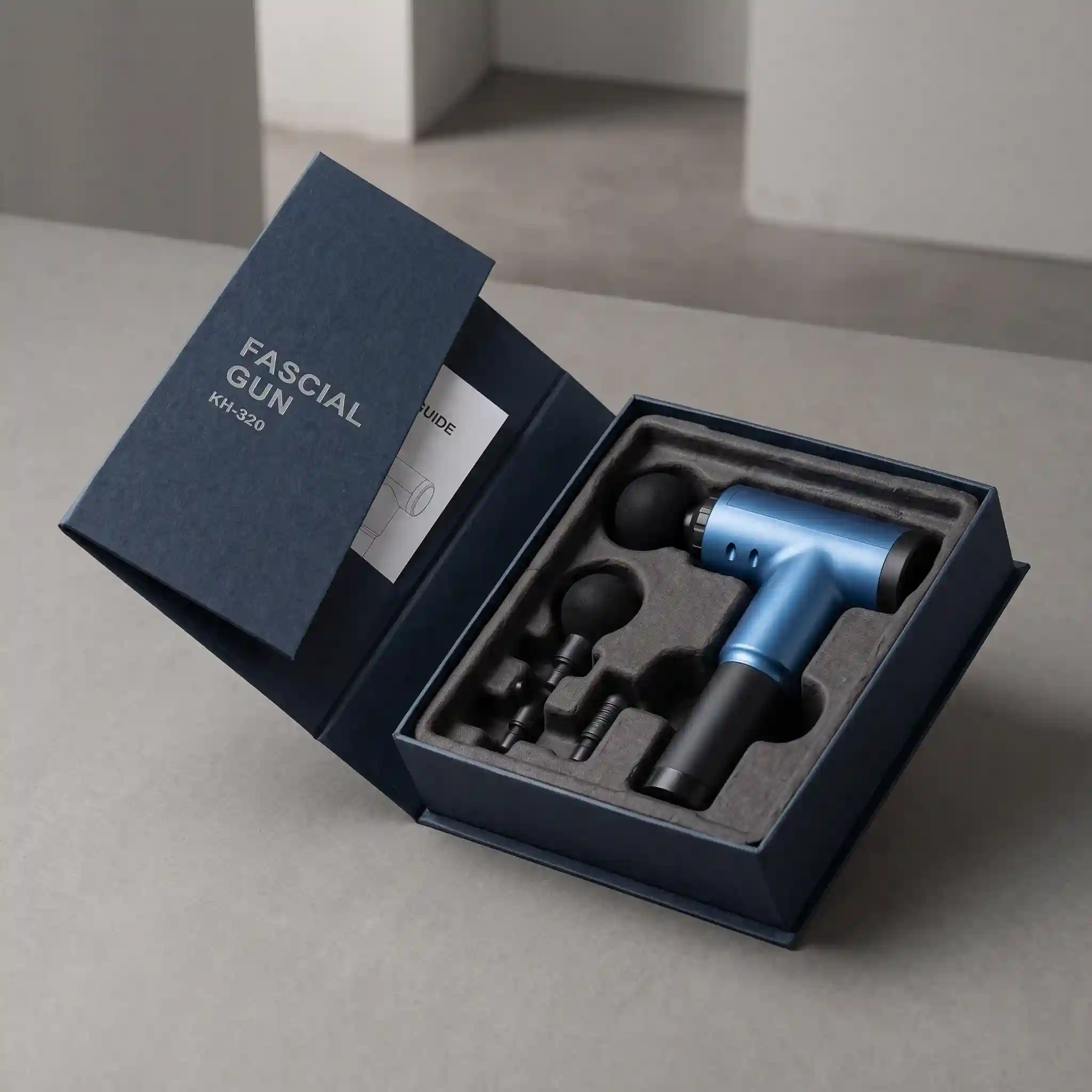 Custom massage gun box from Horizons Packaging