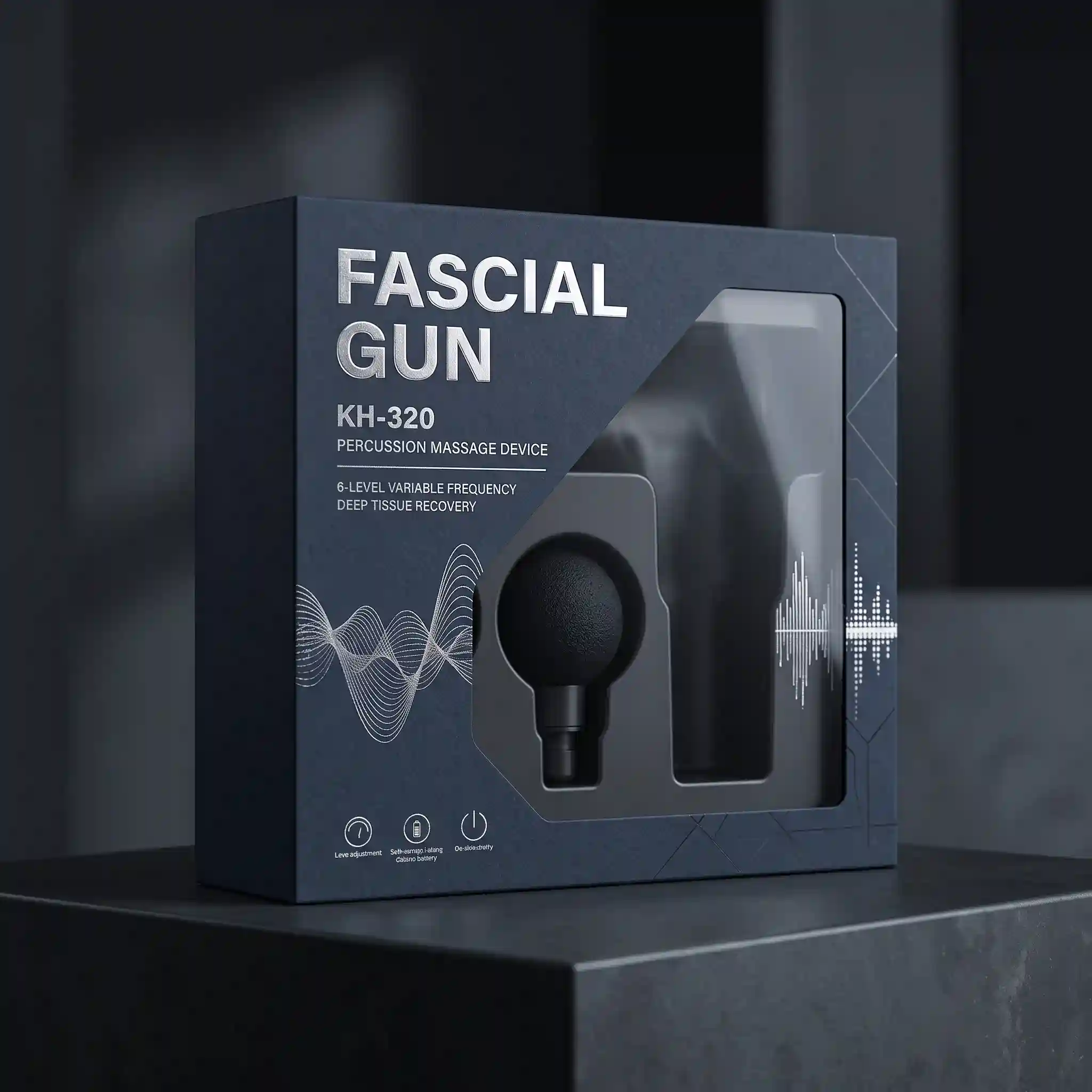 Custom massage gun box from Horizons Packaging