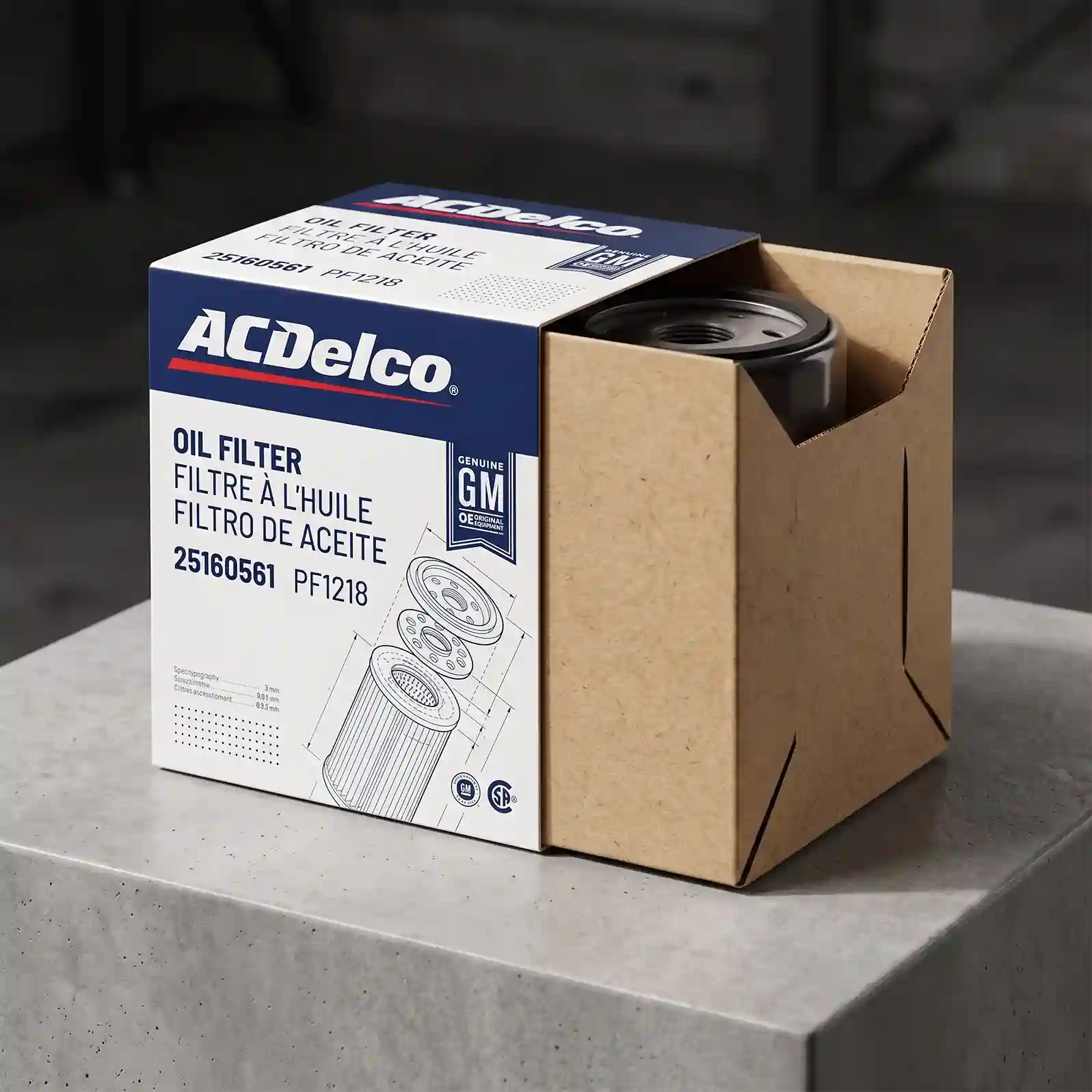 Custom oil filter box from Horizons Packaging