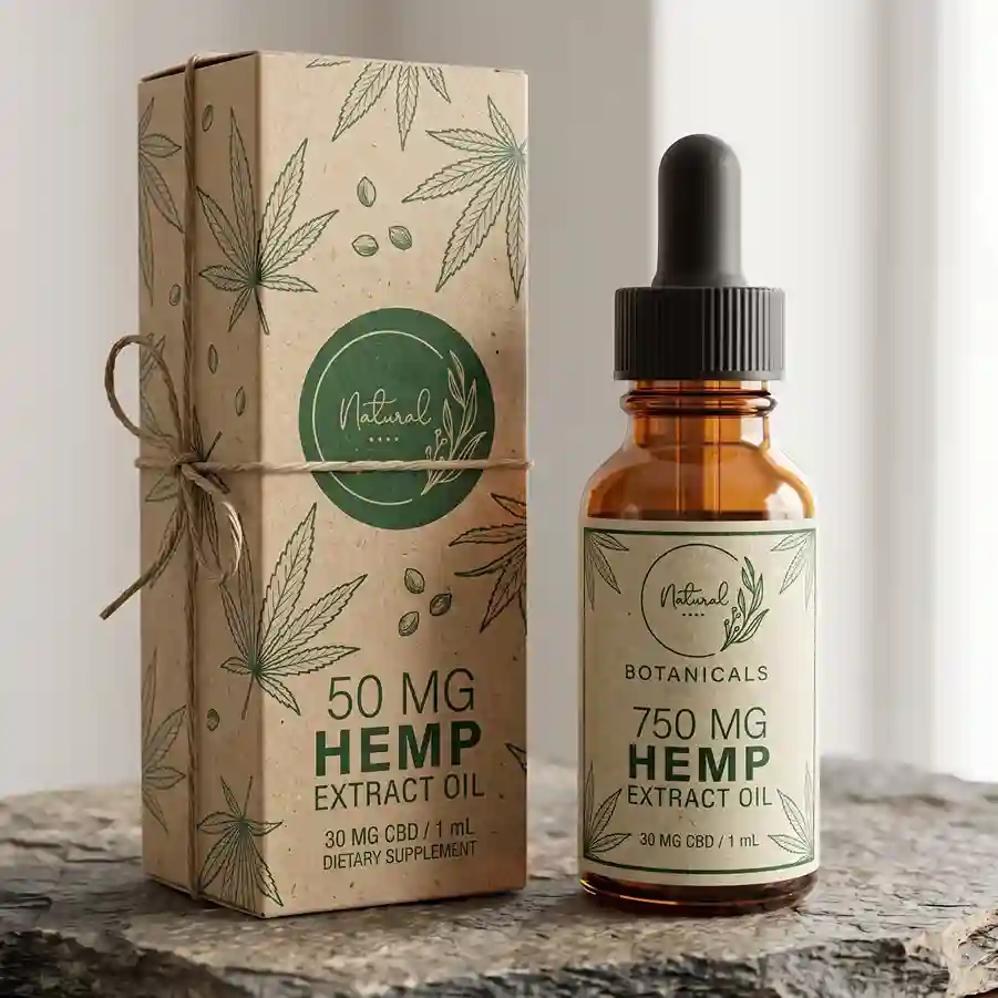 Custom hemp cardboard box from Horizons Packaging