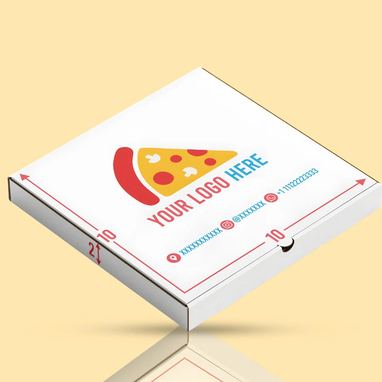 Custom custom printed pizza box from Horizons Packaging