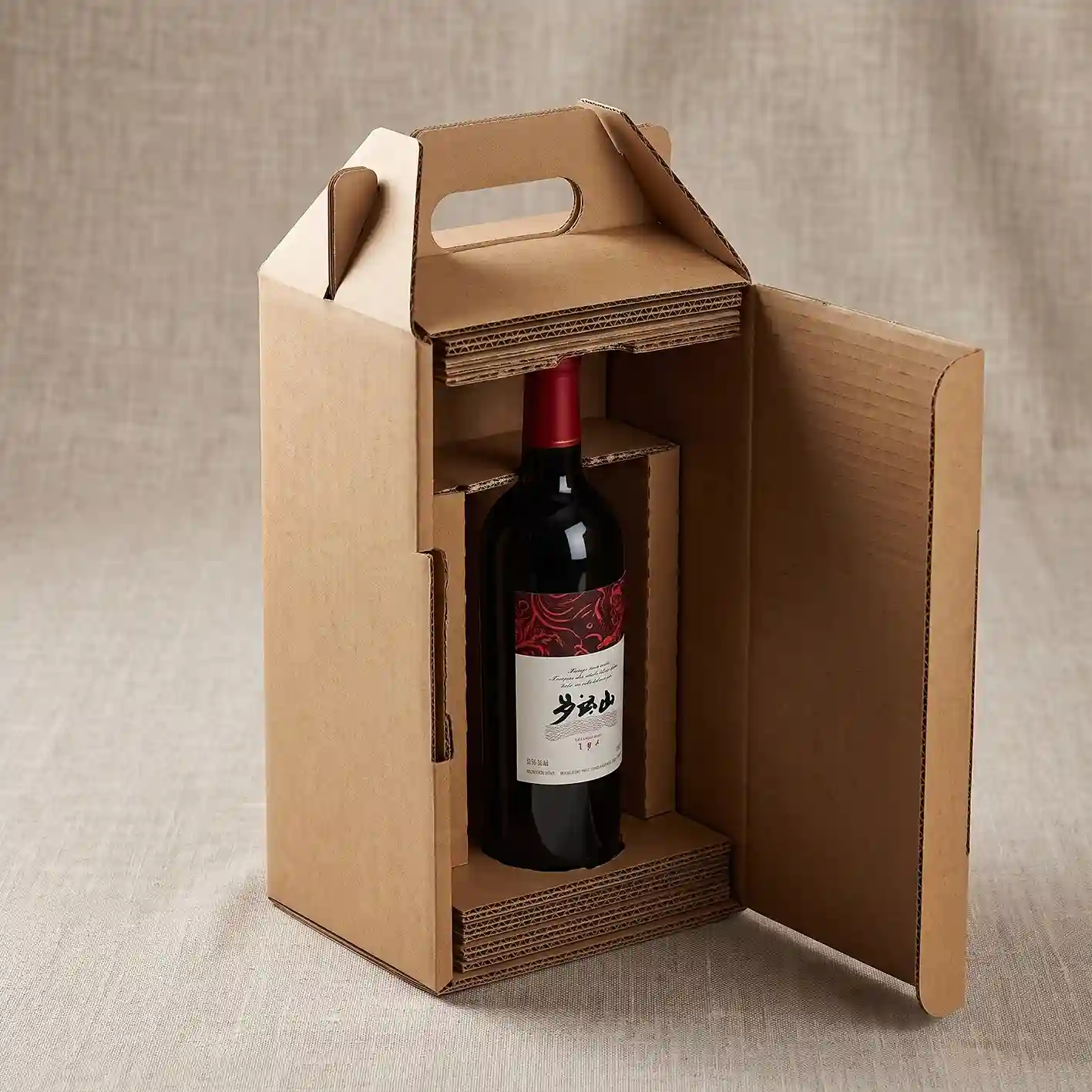 Custom bottle shipping box from Horizons Packaging