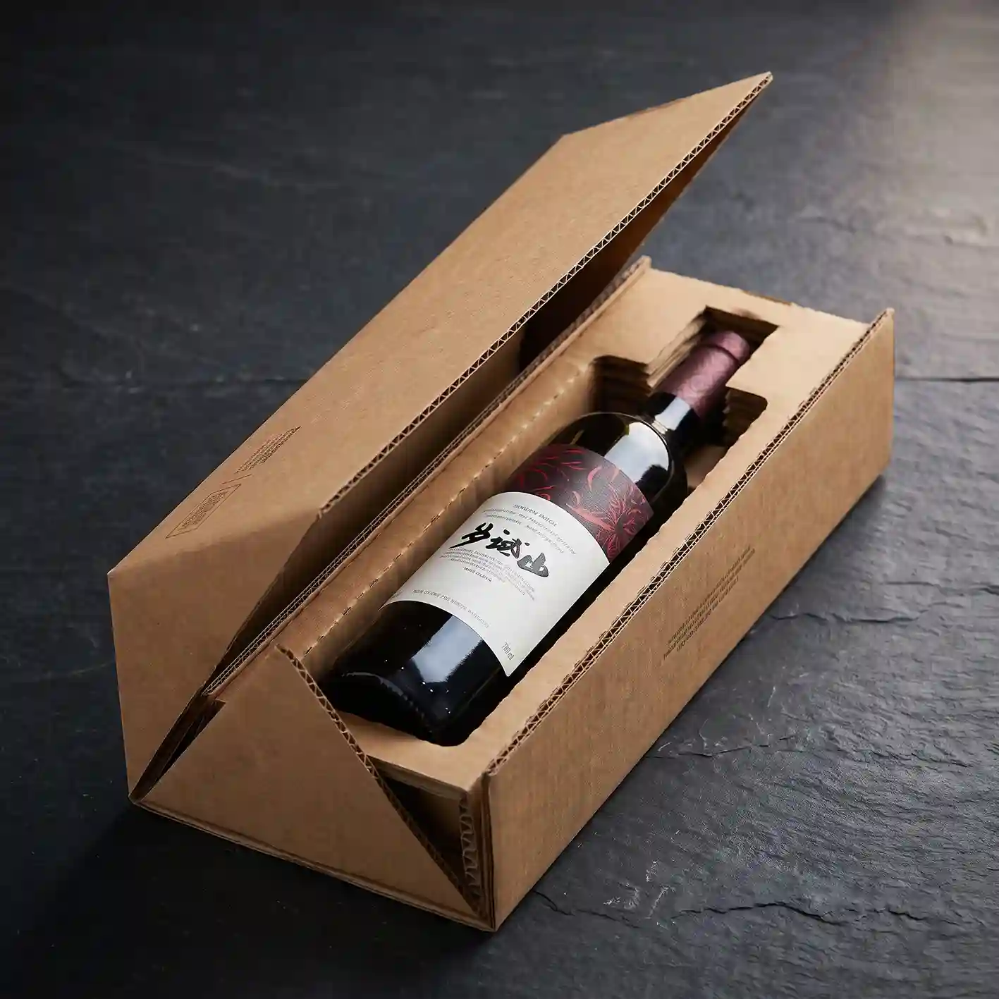Custom bottle shipping box from Horizons Packaging