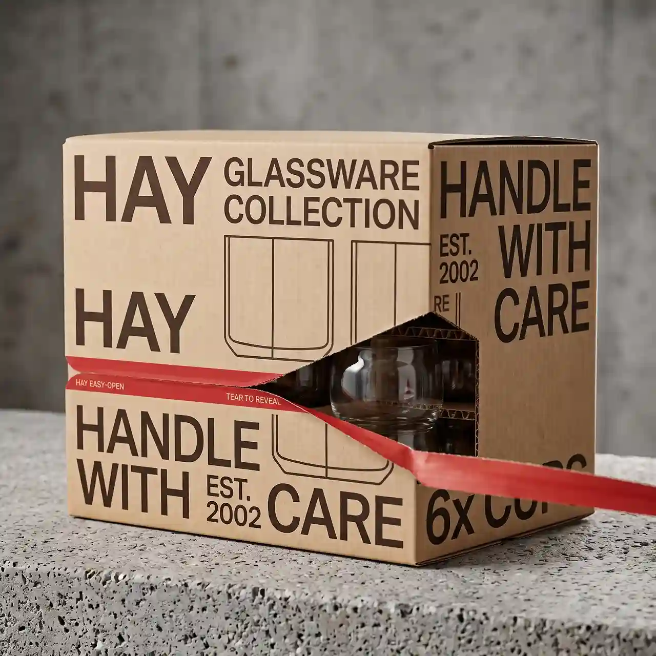 Custom glass shipping box from Horizons Packaging