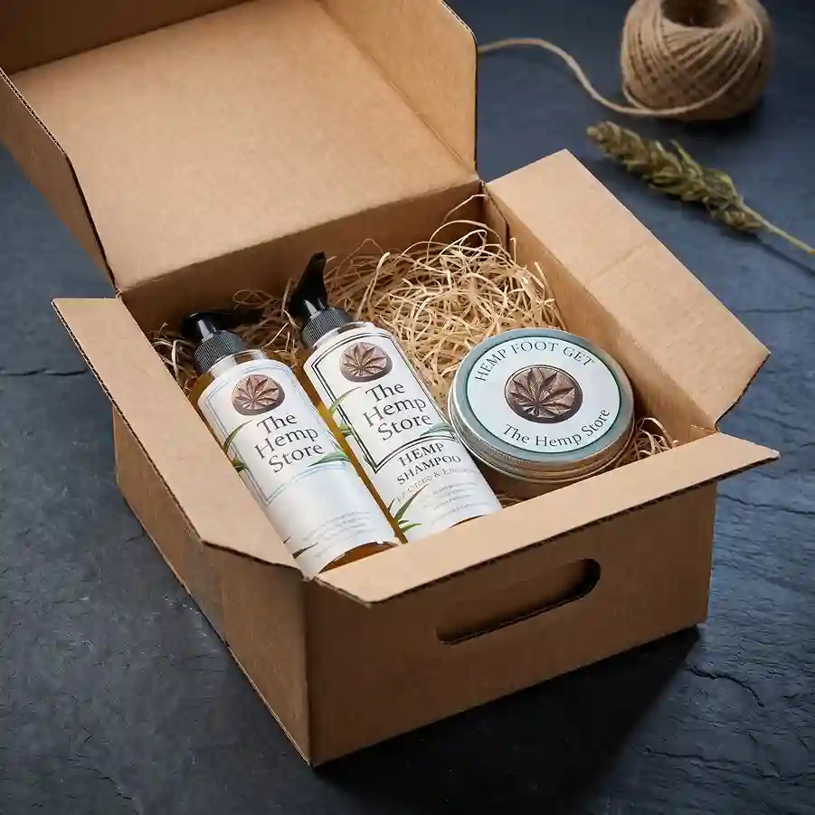 Custom hemp shipping box from Horizons Packaging