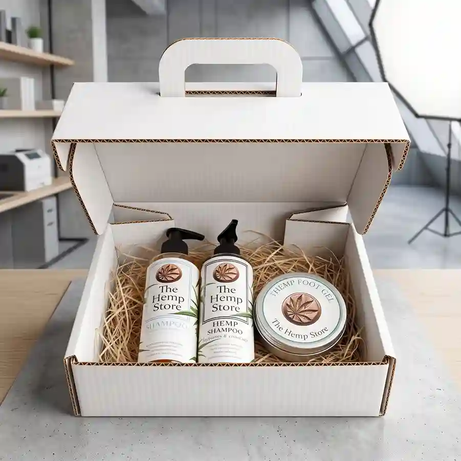 Custom hemp shipping box from Horizons Packaging