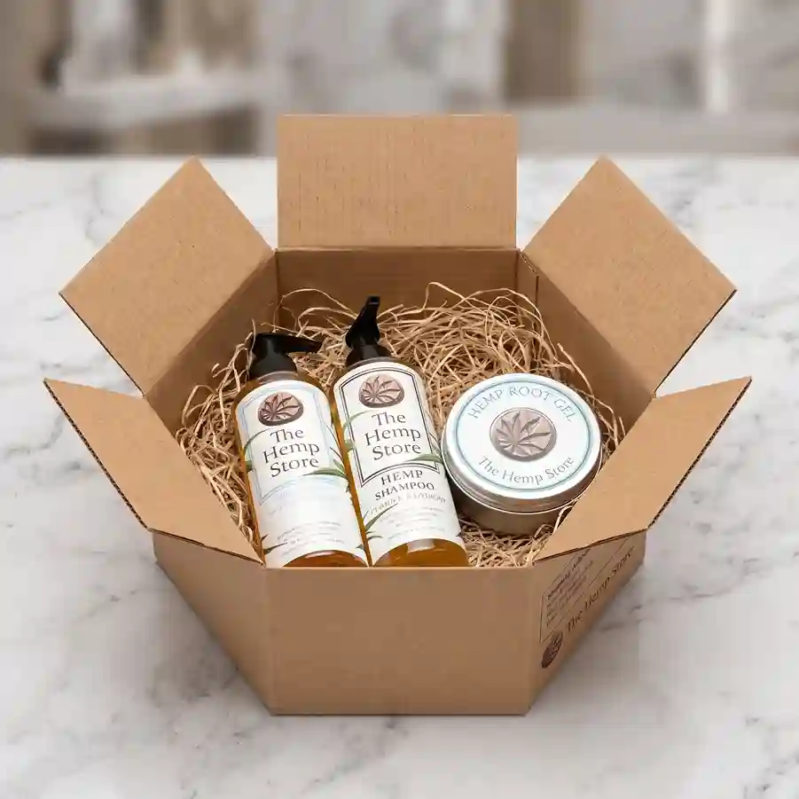 Custom hemp shipping box from Horizons Packaging