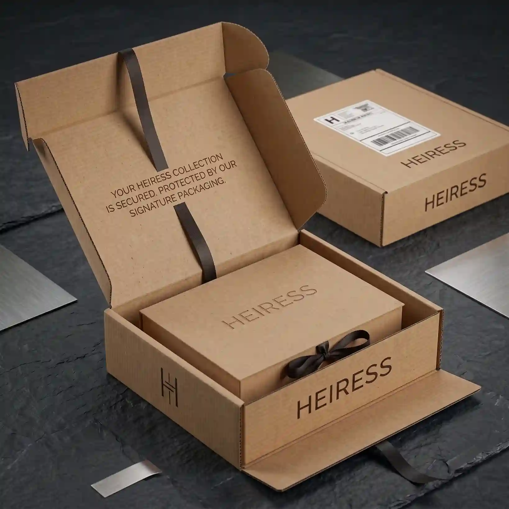 Custom luxury shipping box from Horizons Packaging
