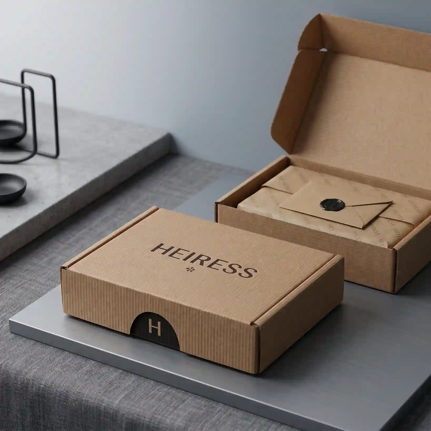 Custom luxury shipping box from Horizons Packaging