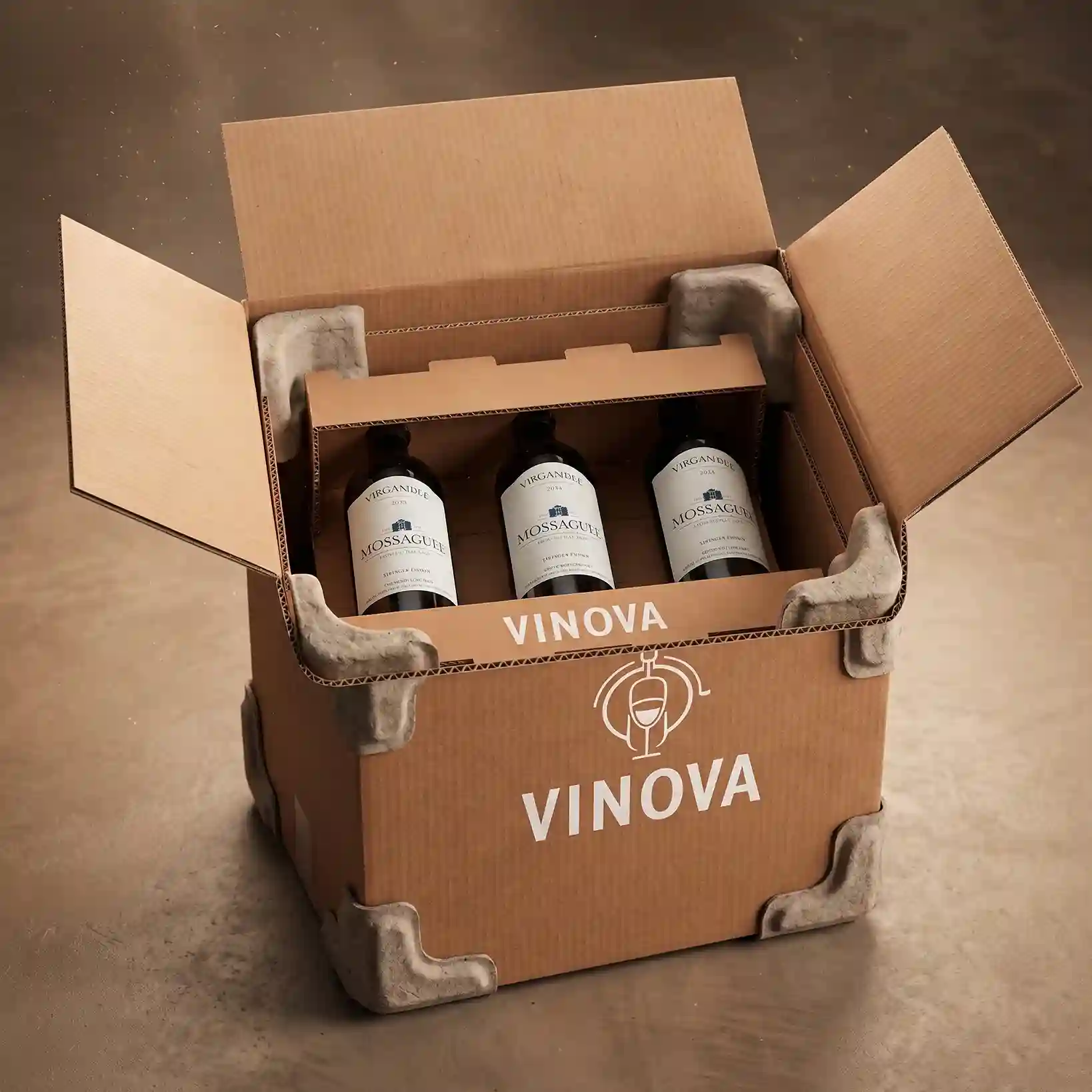 Custom wine shipping box from Horizons Packaging