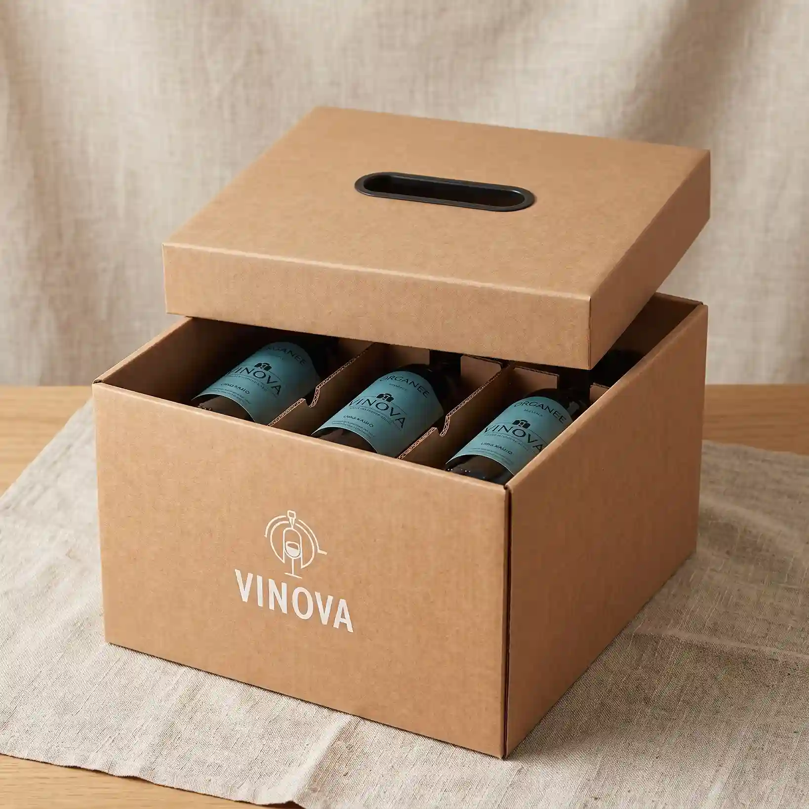 Custom wine shipping box from Horizons Packaging