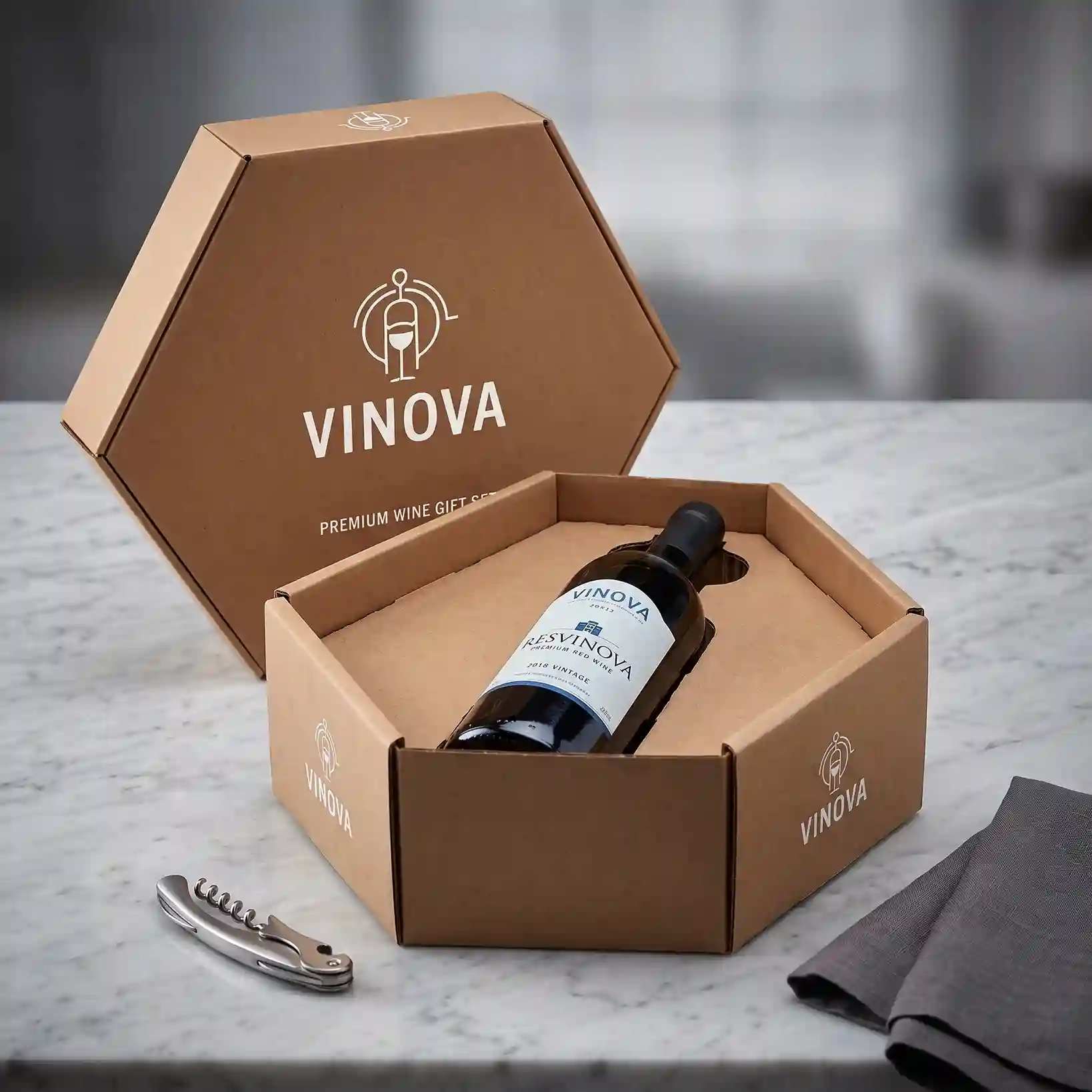 Custom wine shipping box from Horizons Packaging