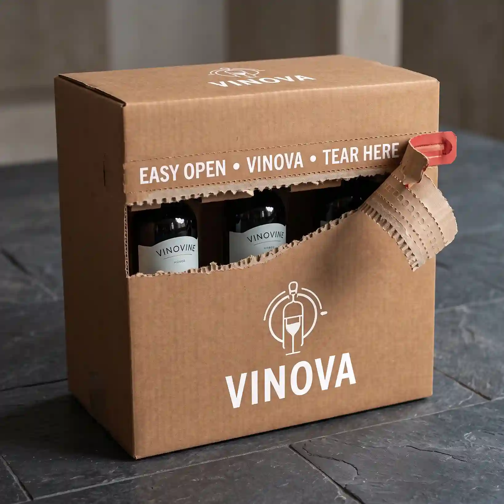 Custom wine shipping box from Horizons Packaging