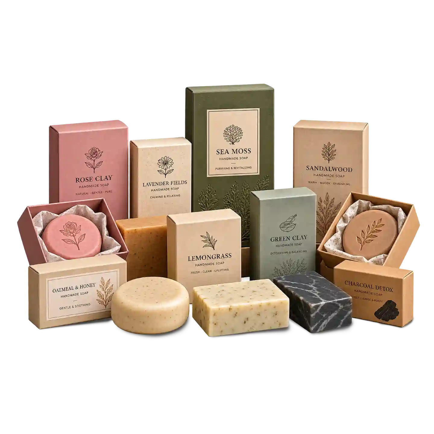 Custom soap packaging boxes from Horizons Packaging β bar, sleeve, and window soap boxes