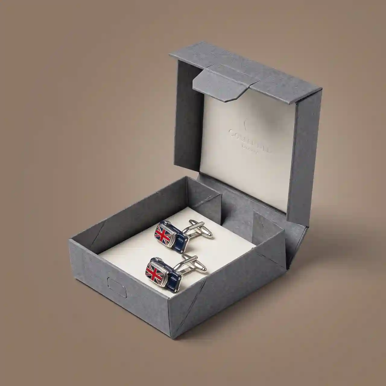 Custom cufflinks box from Horizons Packaging