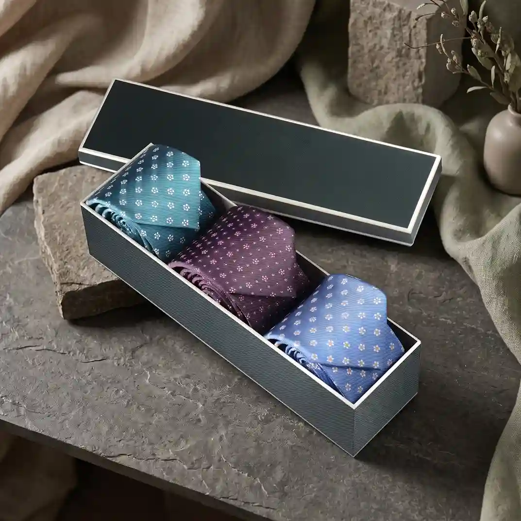Custom tie box from Horizons Packaging
