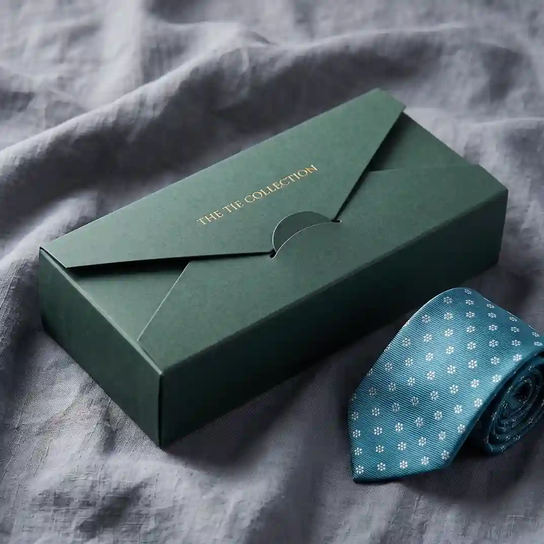 Custom tie box from Horizons Packaging