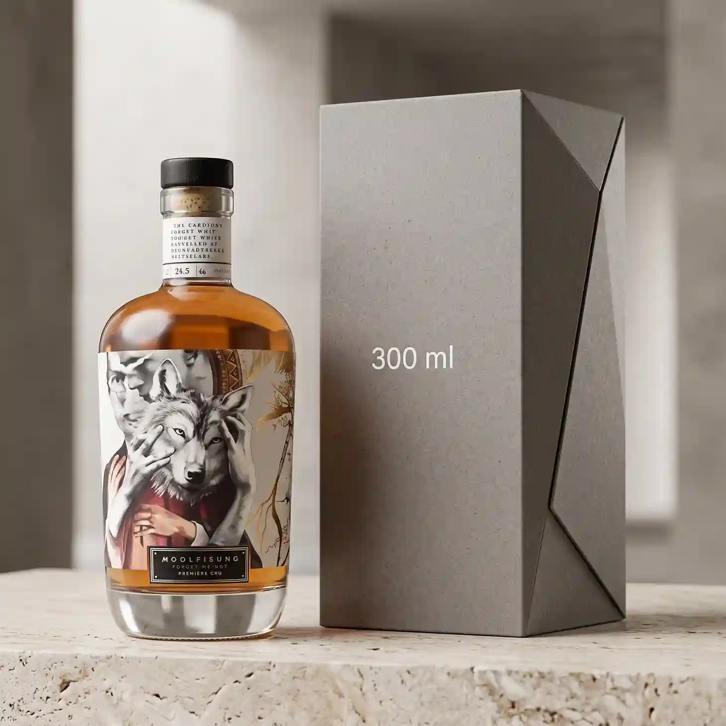 Custom whiskey bottle box from Horizons Packaging