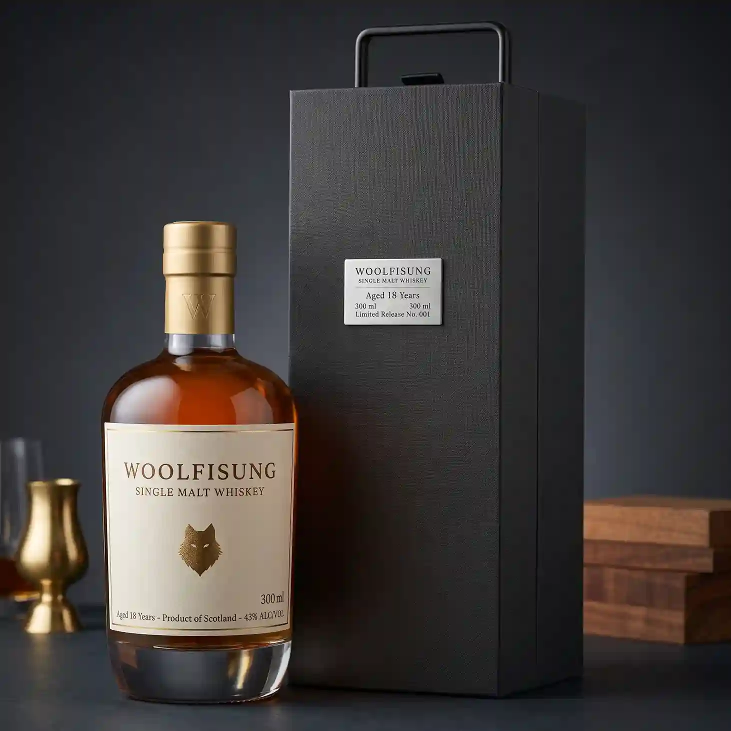 Custom whiskey bottle box from Horizons Packaging