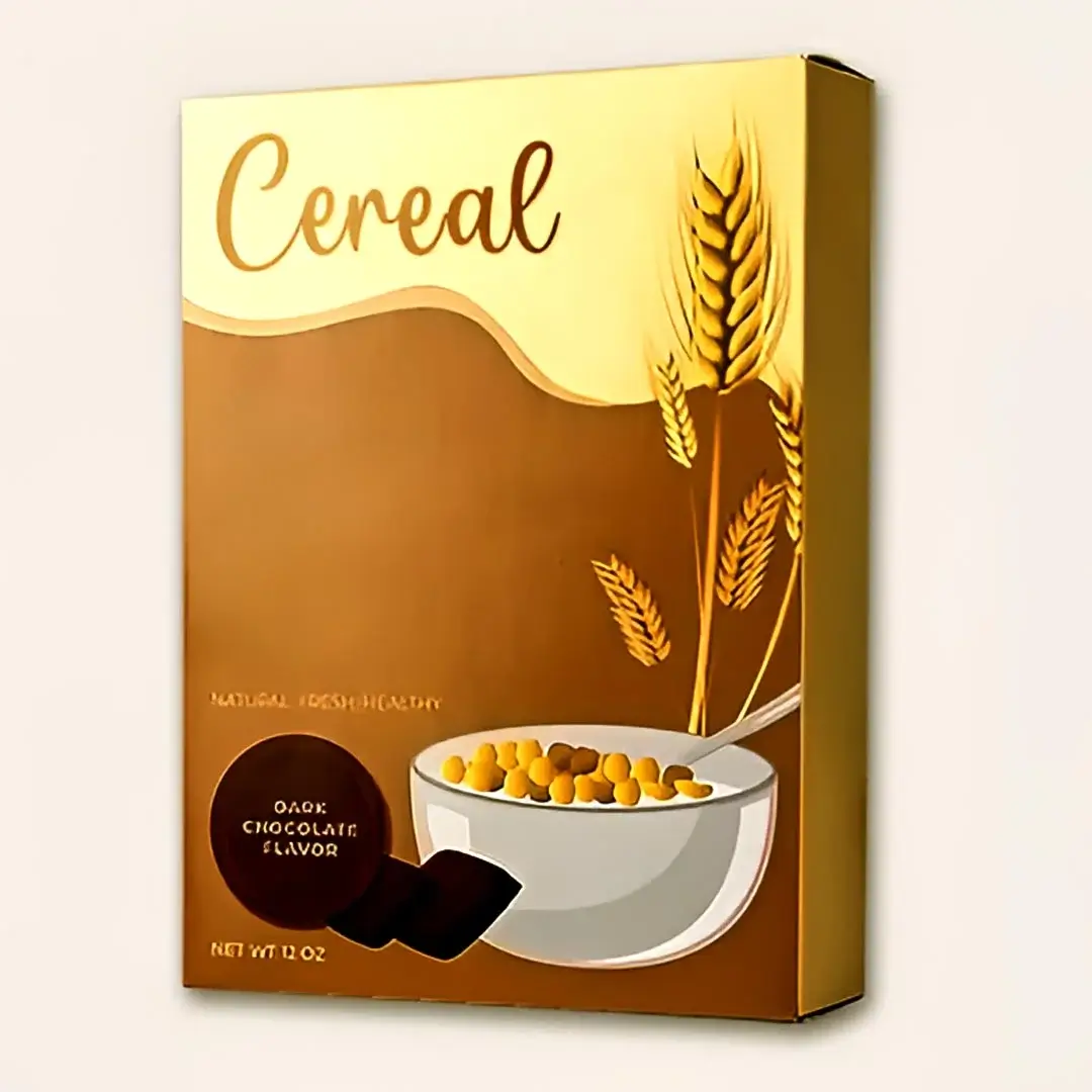 Custom cardboard cereal box from Horizons Packaging
