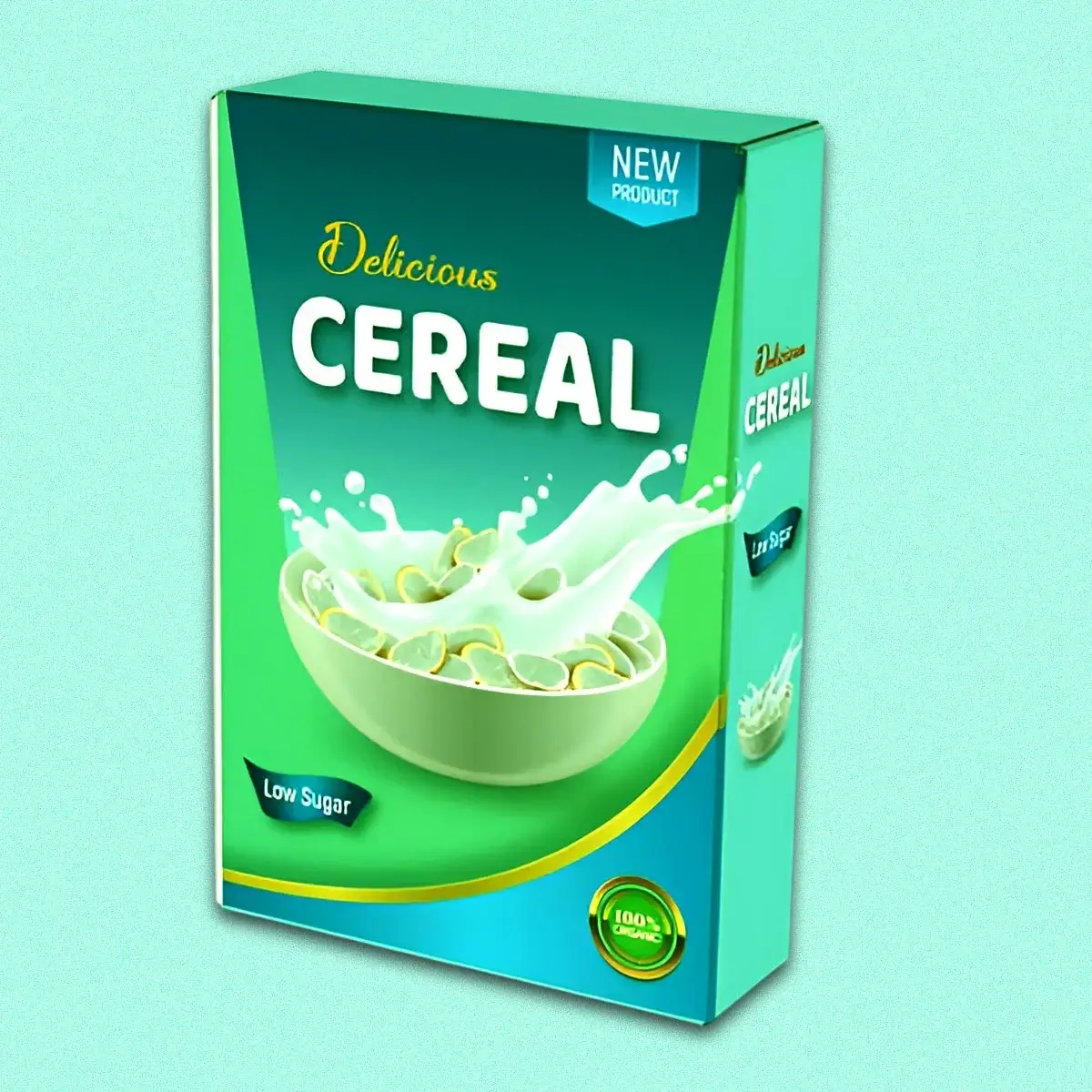 Custom cardboard cereal box from Horizons Packaging