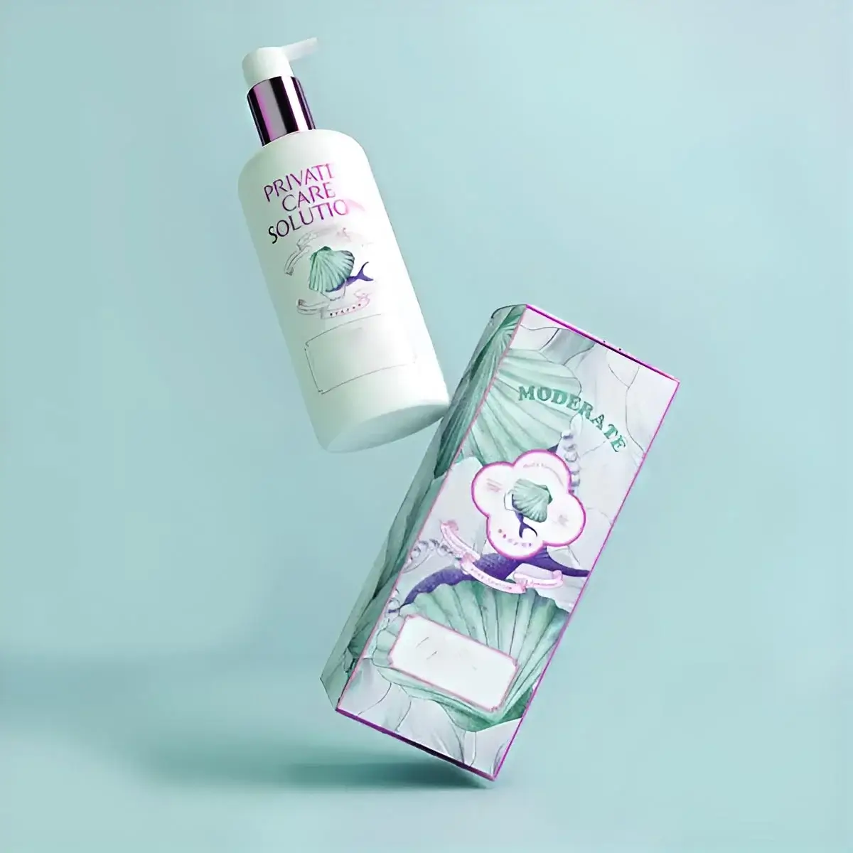 Custom lotion box from Horizons Packaging — body care bottle packaging