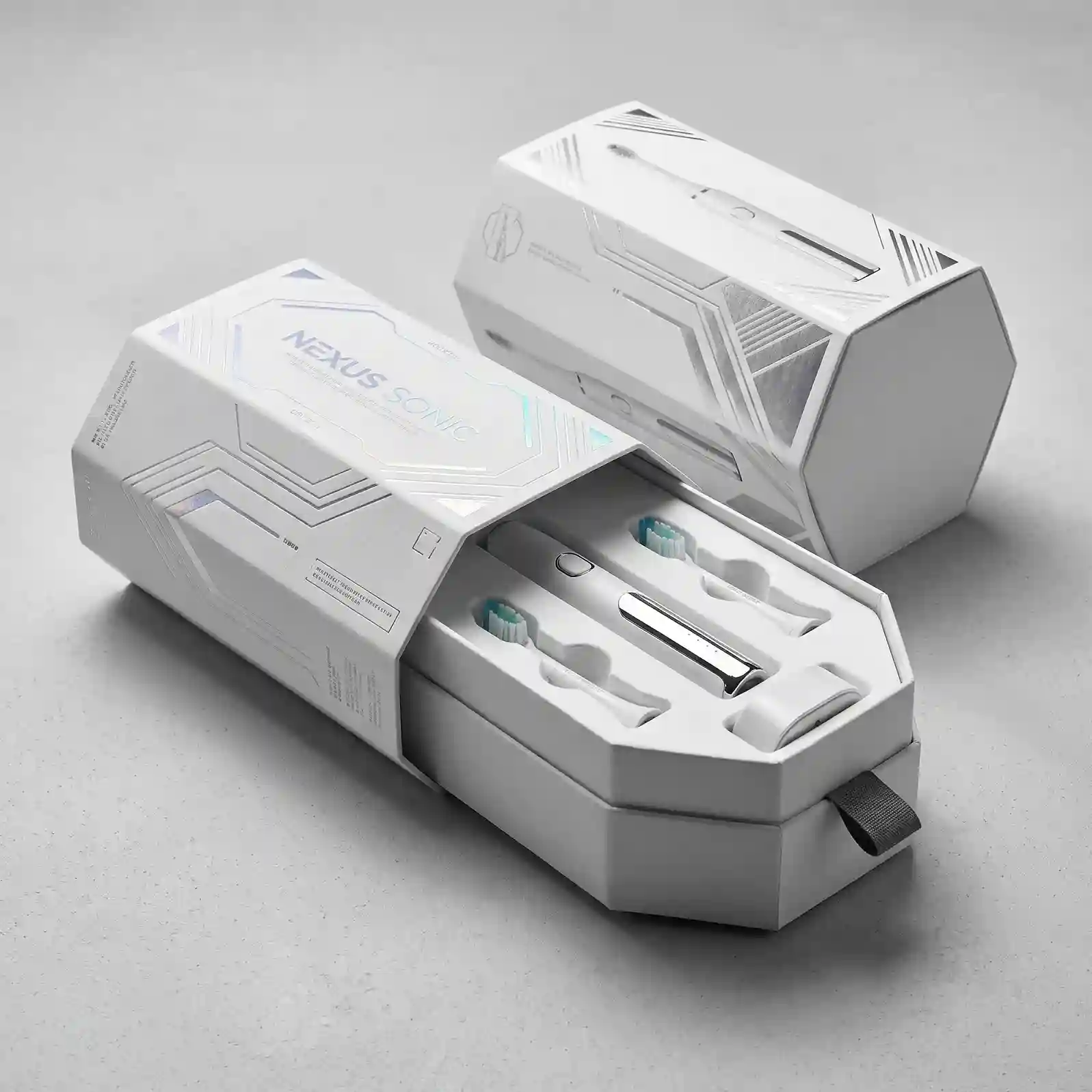 Custom electric toothbrush box from Horizons Packaging