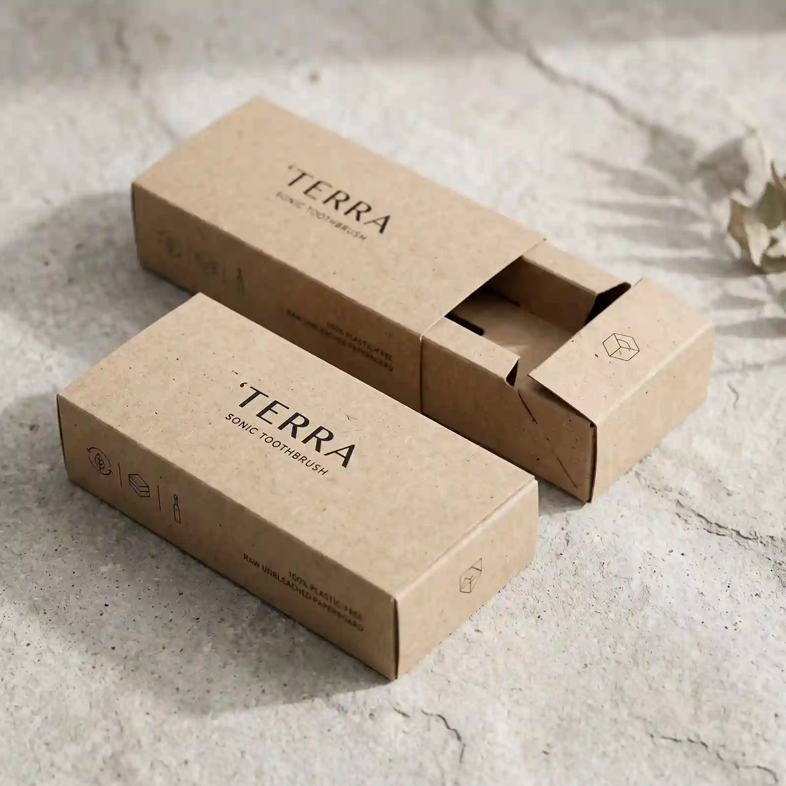 Custom electric toothbrush box from Horizons Packaging