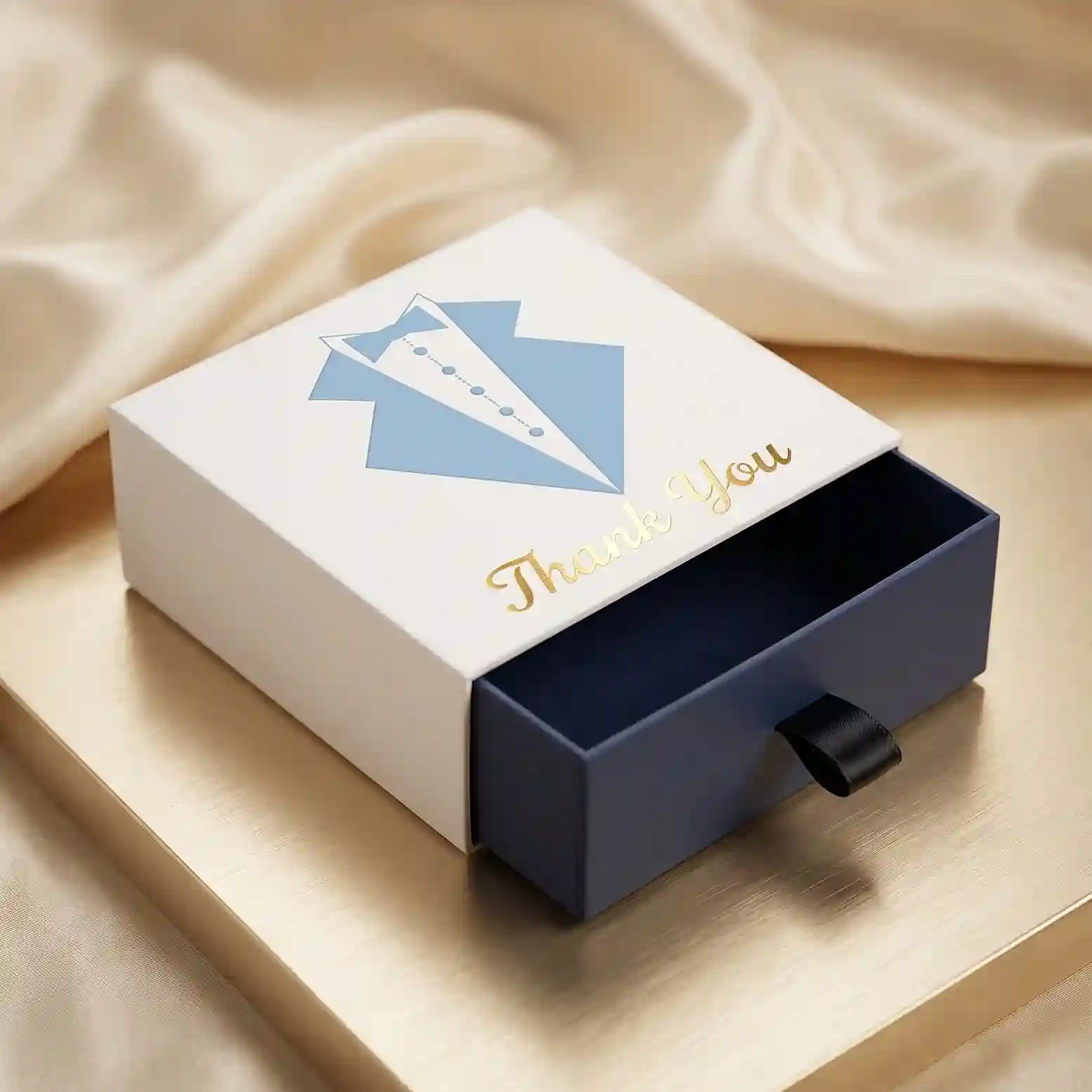 Custom tuxedo gift box from Horizons Packaging