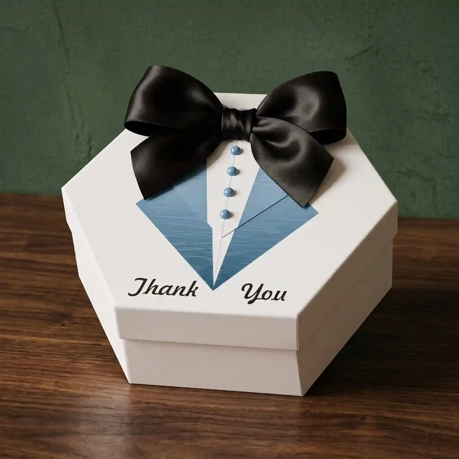 Custom tuxedo gift box from Horizons Packaging