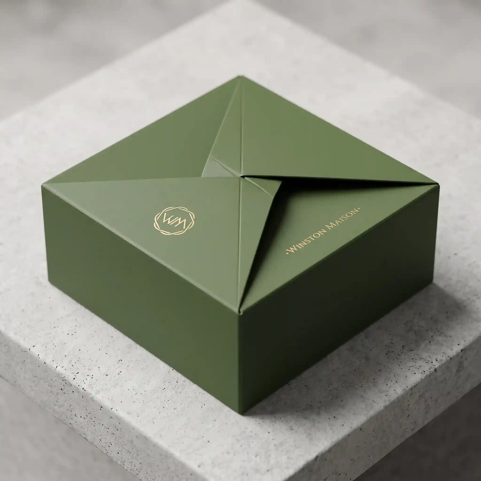 Custom twisted top gift box from Horizons Packaging