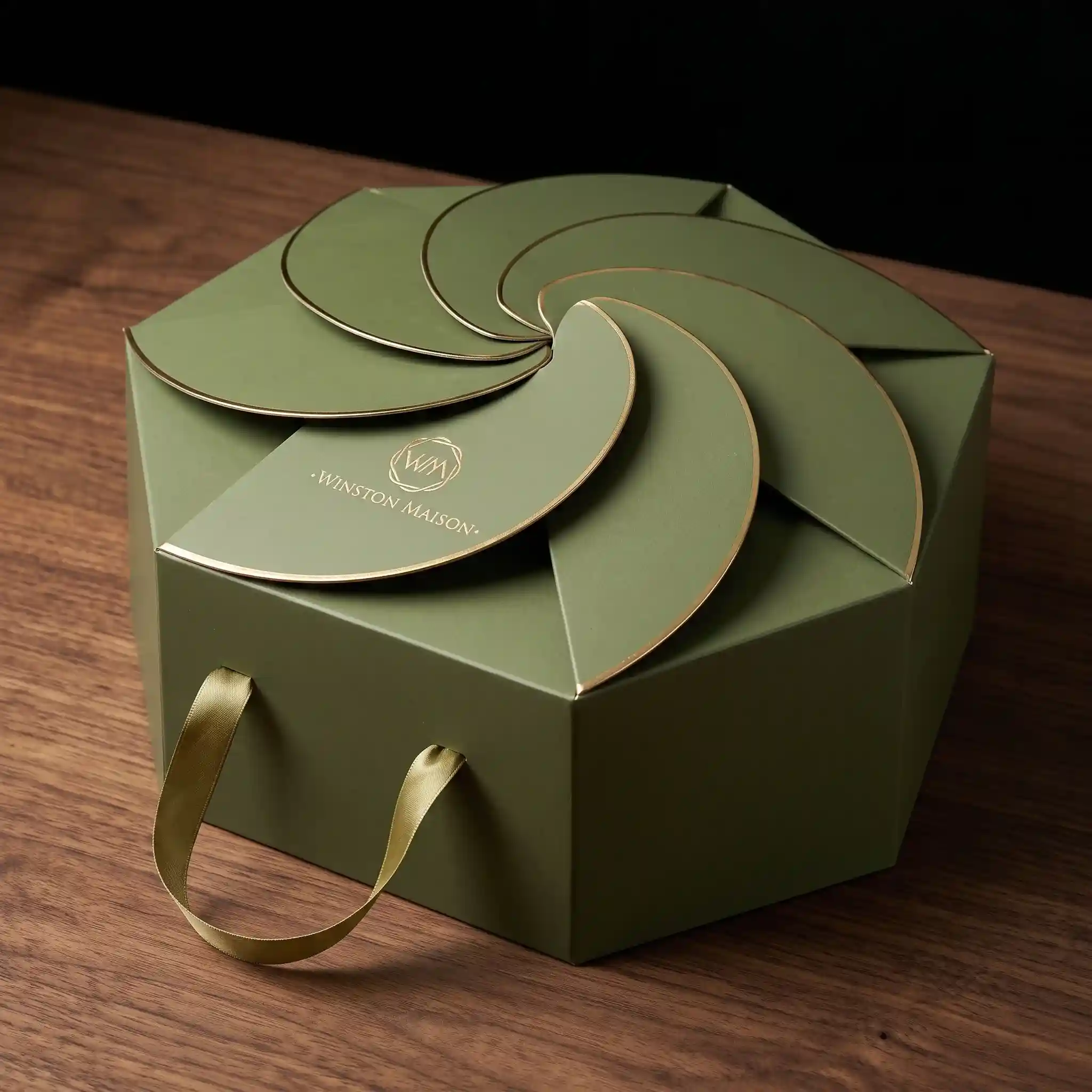 Custom twisted top gift box from Horizons Packaging
