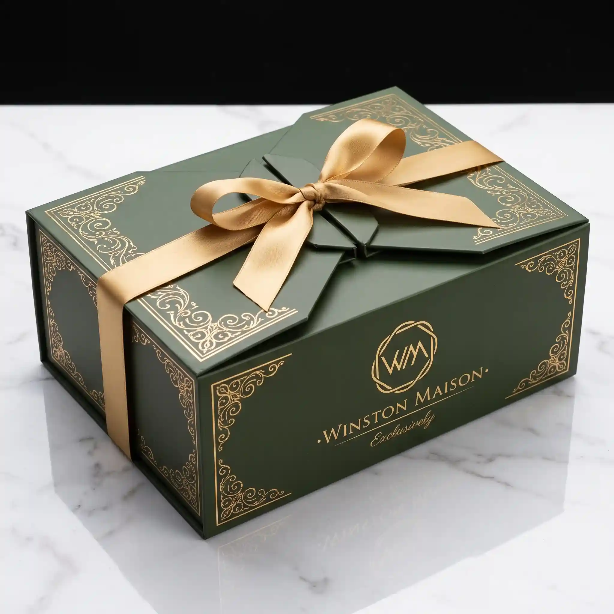 Custom twisted top gift box from Horizons Packaging