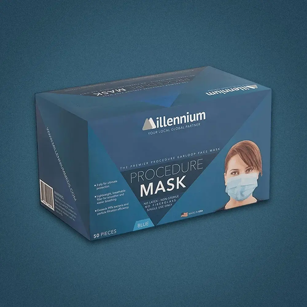 Custom mask box from Horizons Packaging