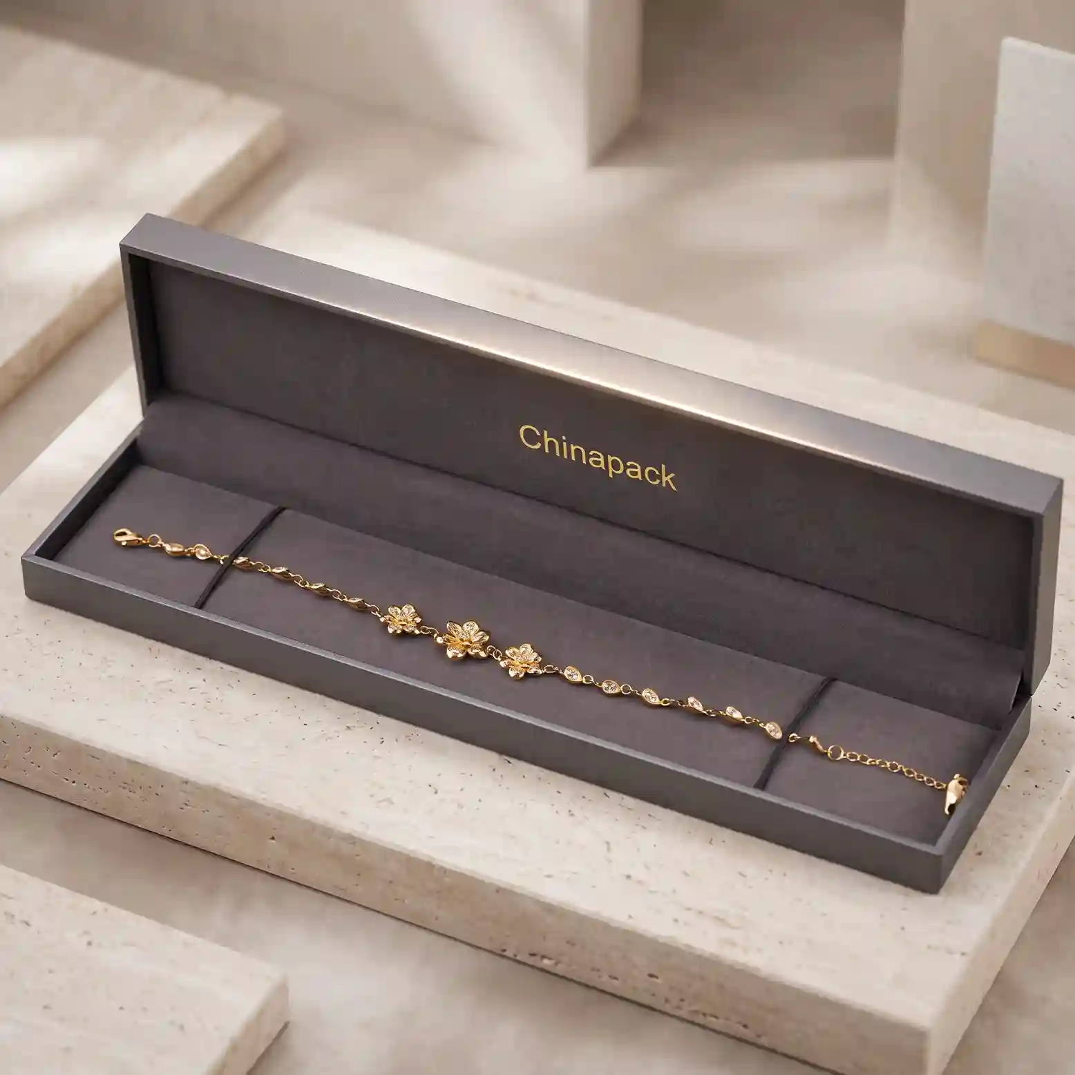 Custom bracelet box from Horizons Packaging