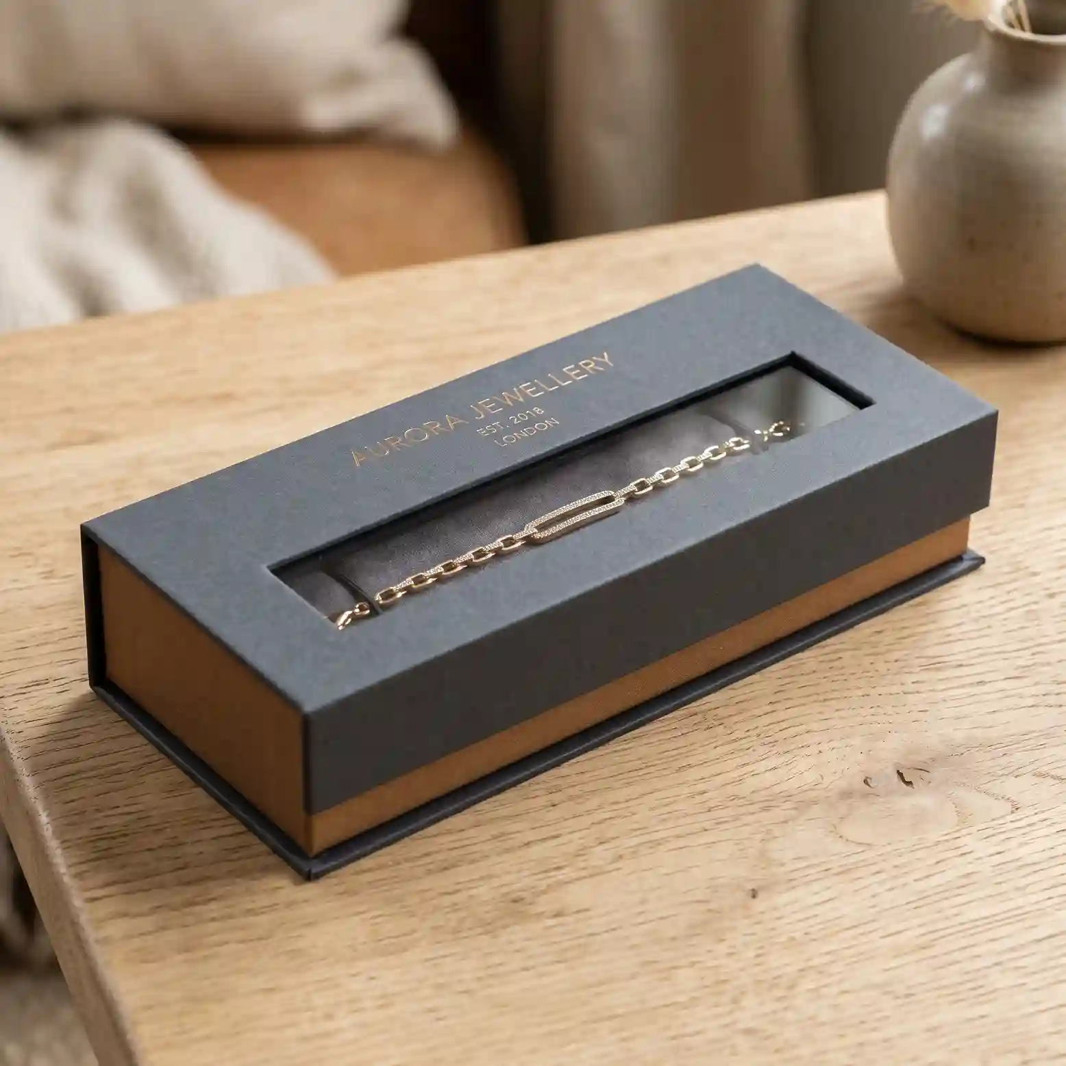 Custom bracelet box from Horizons Packaging