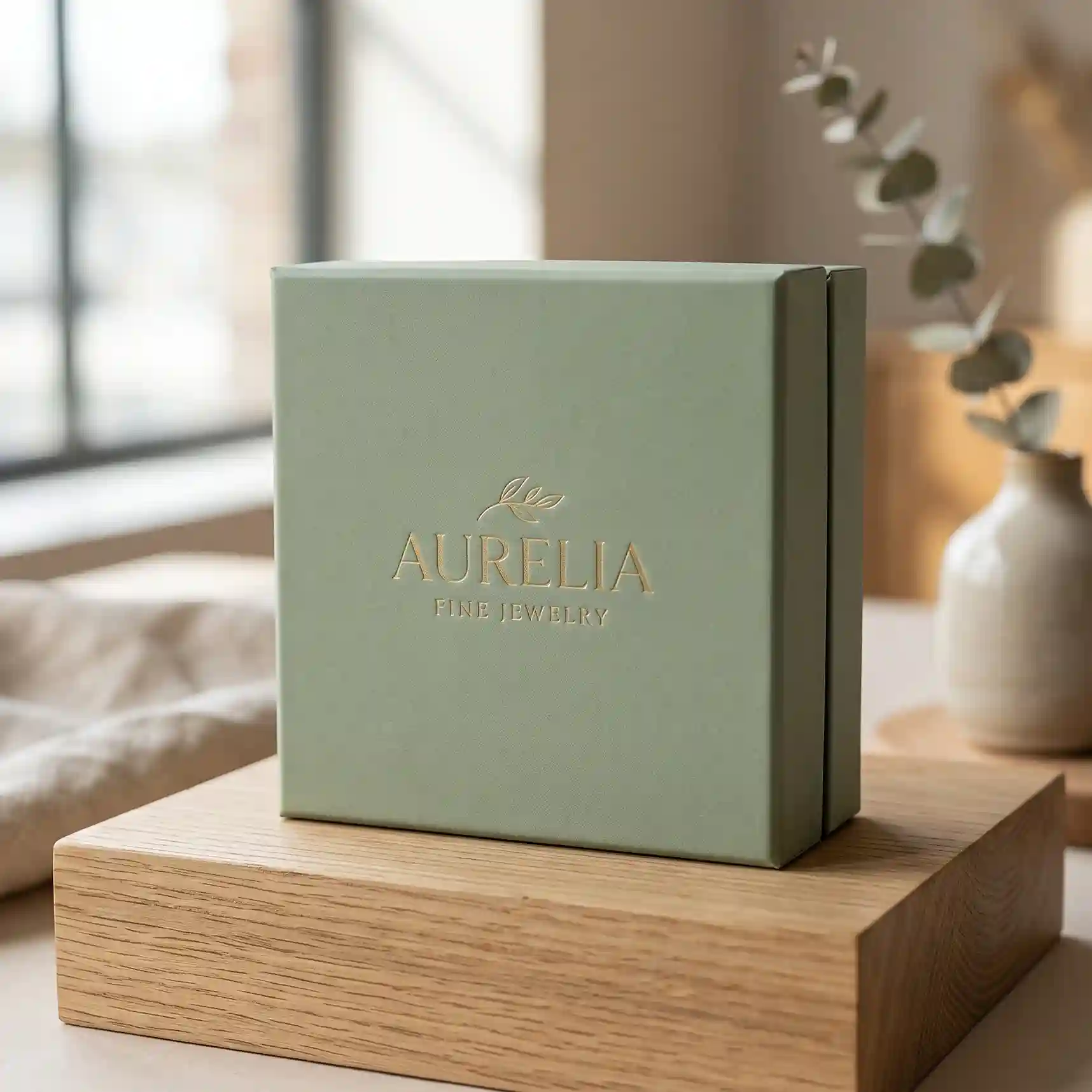 Custom branded ring box from Horizons Packaging